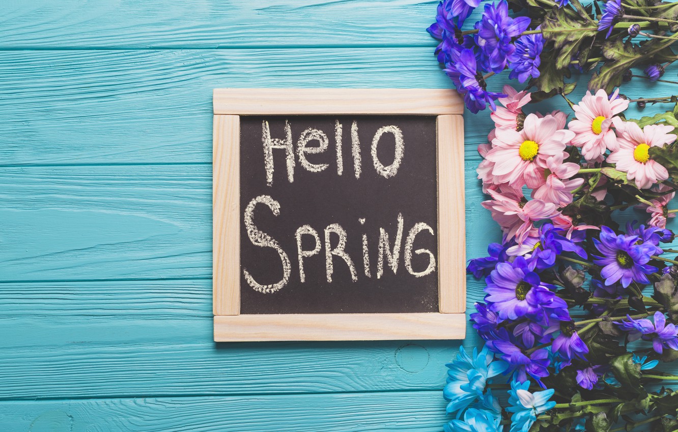 Hello Spring Blue Wallpapers - Wallpaper Cave