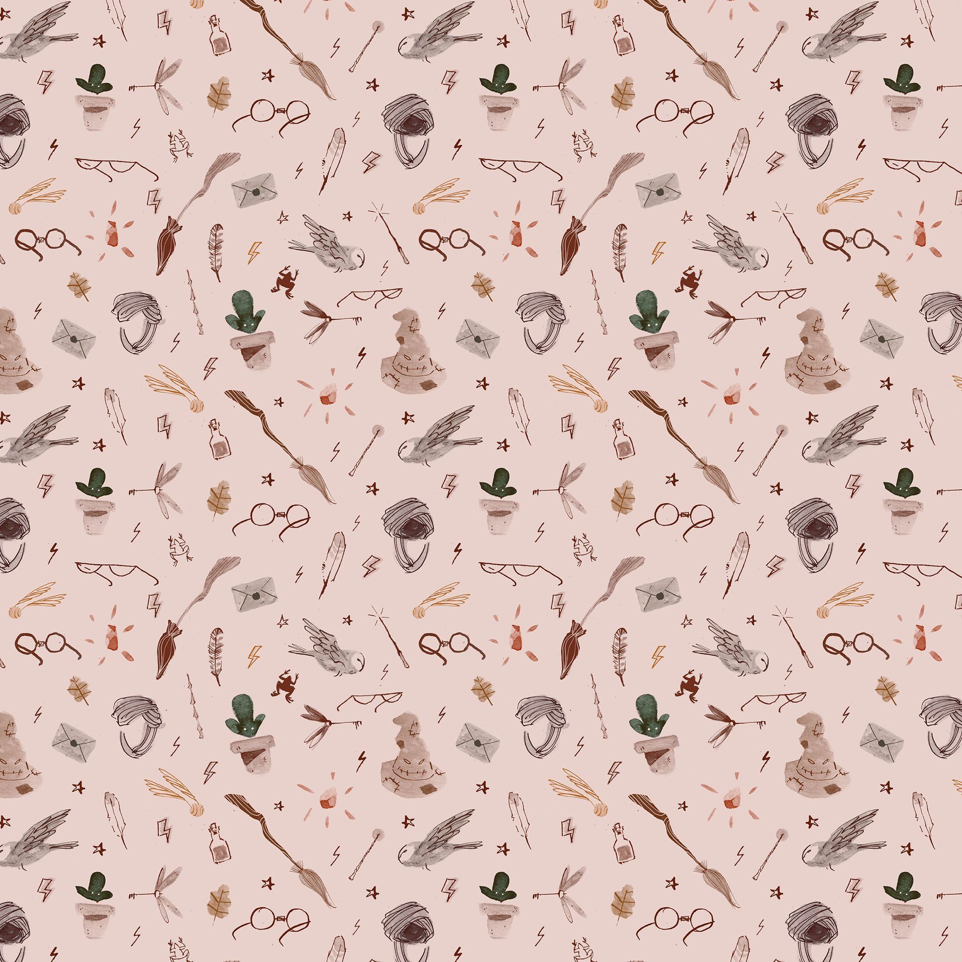 Harry Potter Pattern Wallpaper