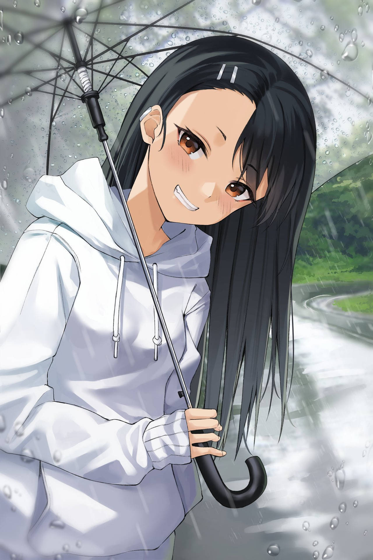 Download Nagatoro Under The Rain Wallpaper