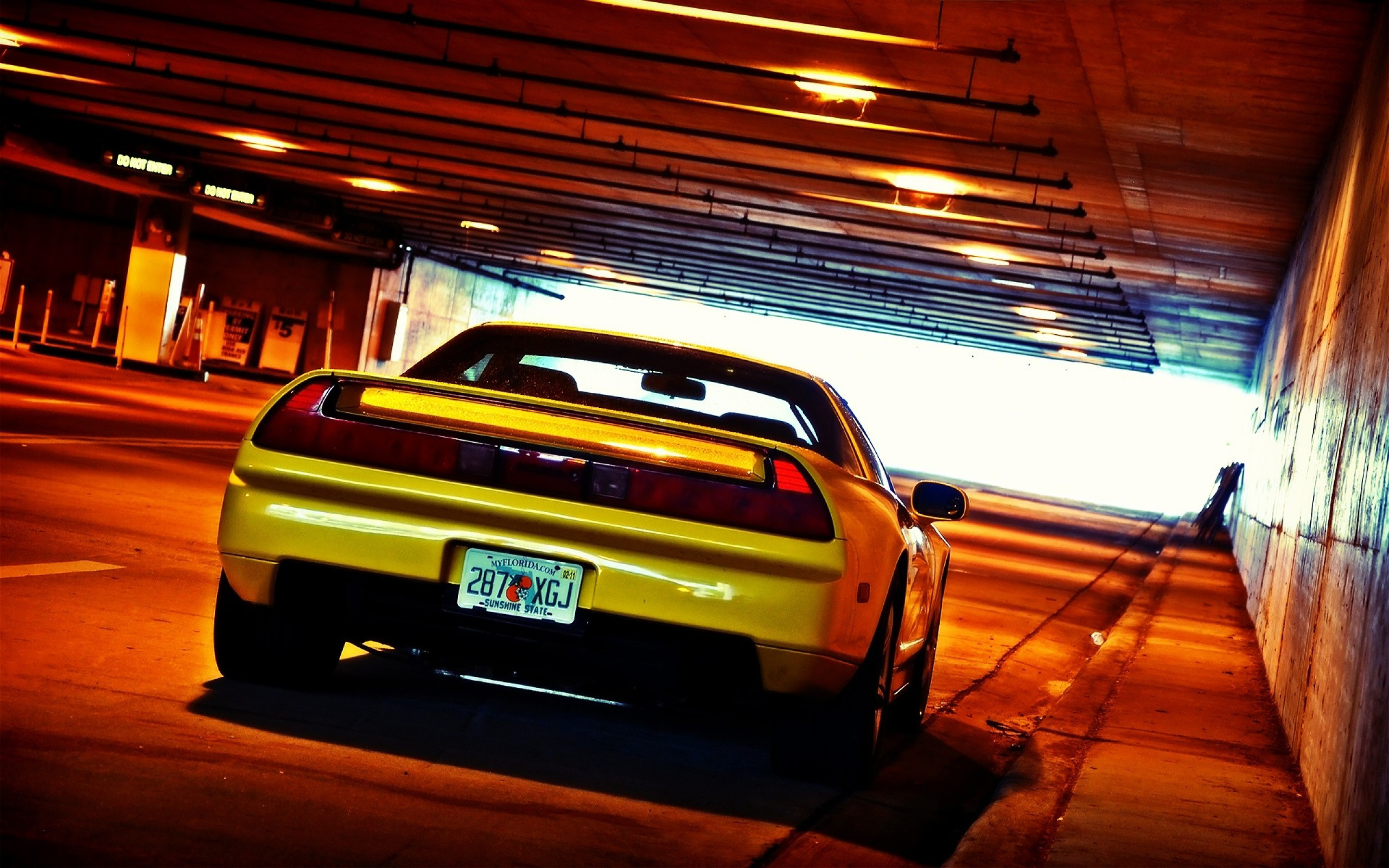 HD Wallpaper of Yellow Cars Honda Nsx Tunnel Jdm, Desktop Wallpaper Yellow Cars Honda Nsx