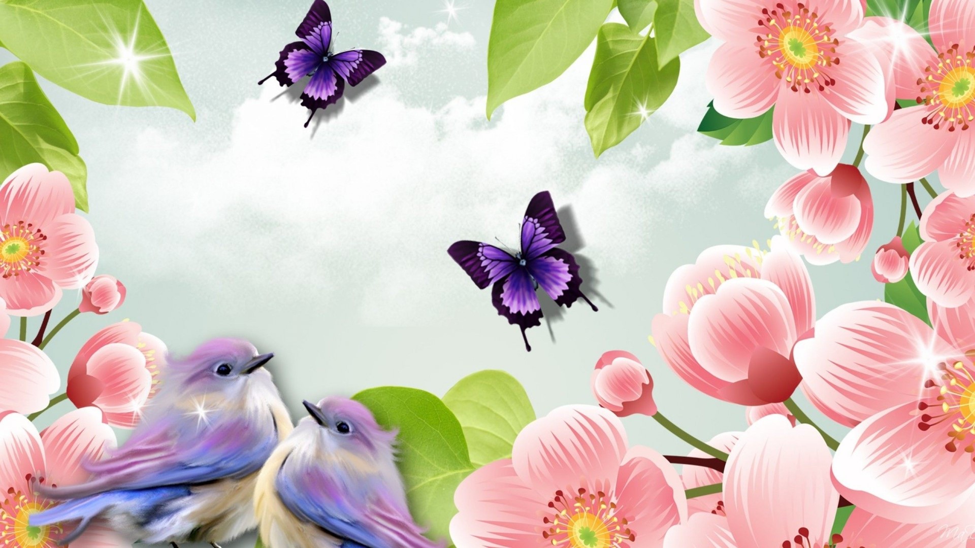 HD Butterflies Birds and Flowers Gallery HD Wallpaper