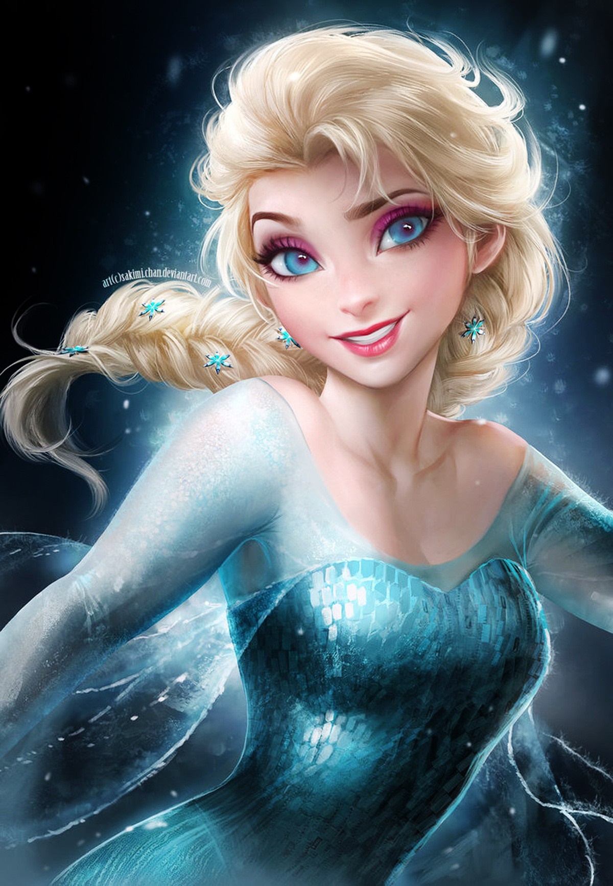 illustration, anime, blue dress, Frozen movie, Disney, Princess Elsa, computer wallpaper, fictional character Gallery HD Wallpaper