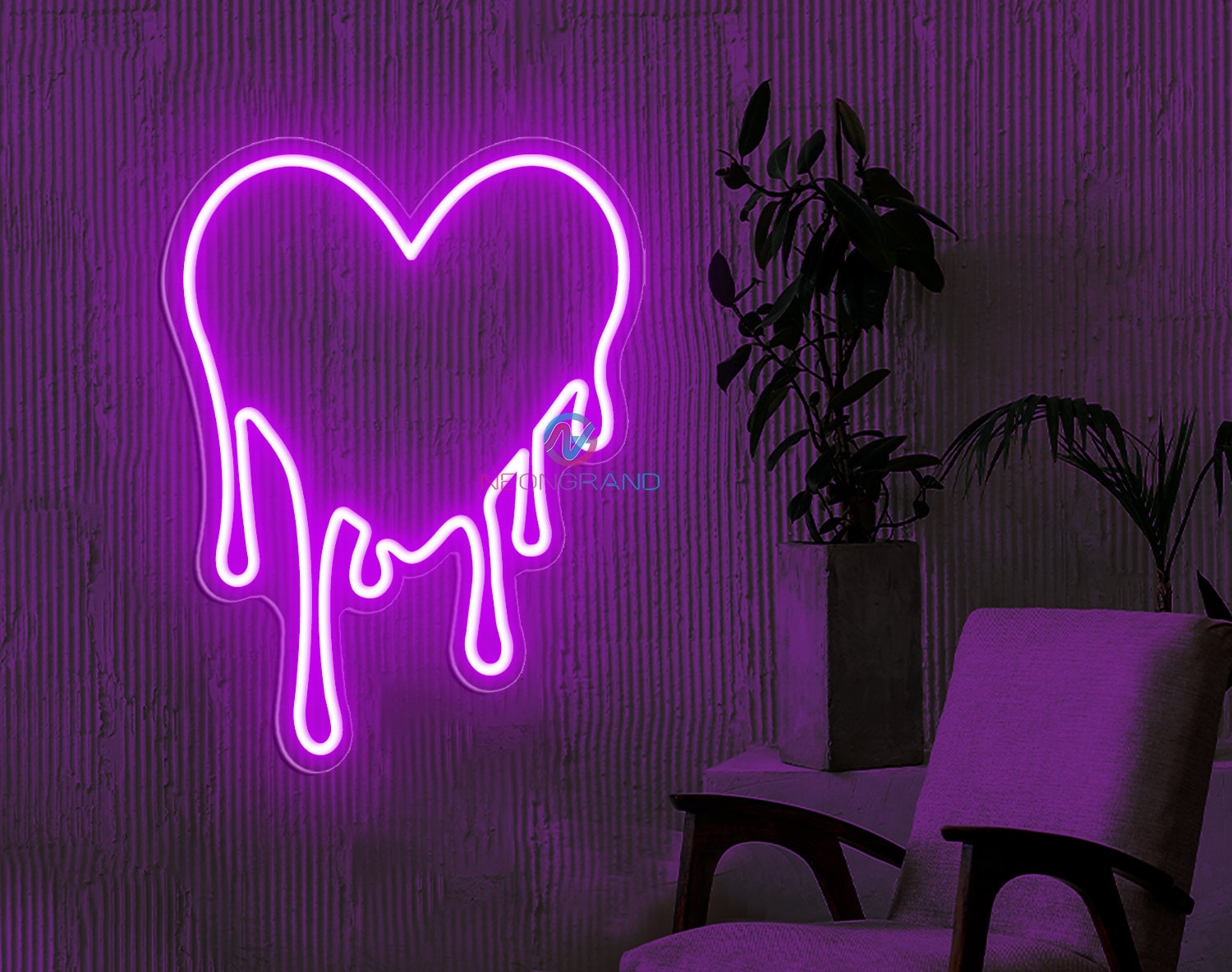 Dripping Heart Neon Sign US STOCK AVAILABLE Neon Heart Sign