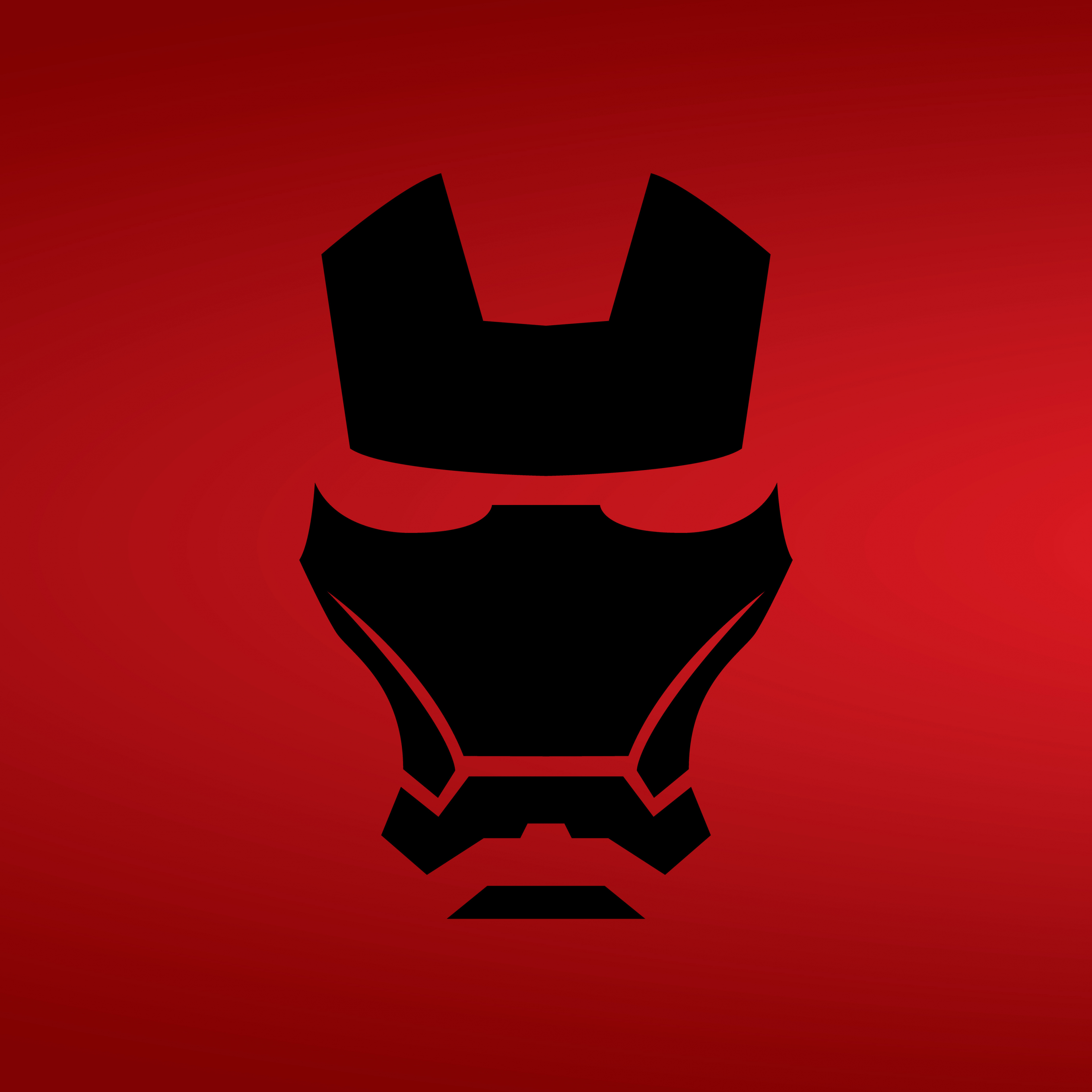 Download wallpaper 2932x2932 iron man, mask, dark, minimal, ipad pro retina, 2932x2932 HD background, 15143