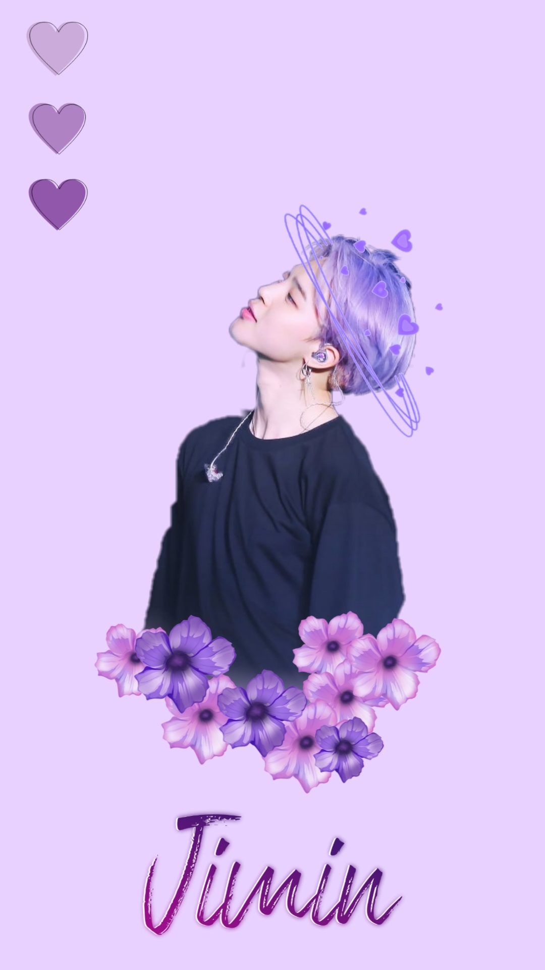 Bts jimin photo with flower Wallpaper Download