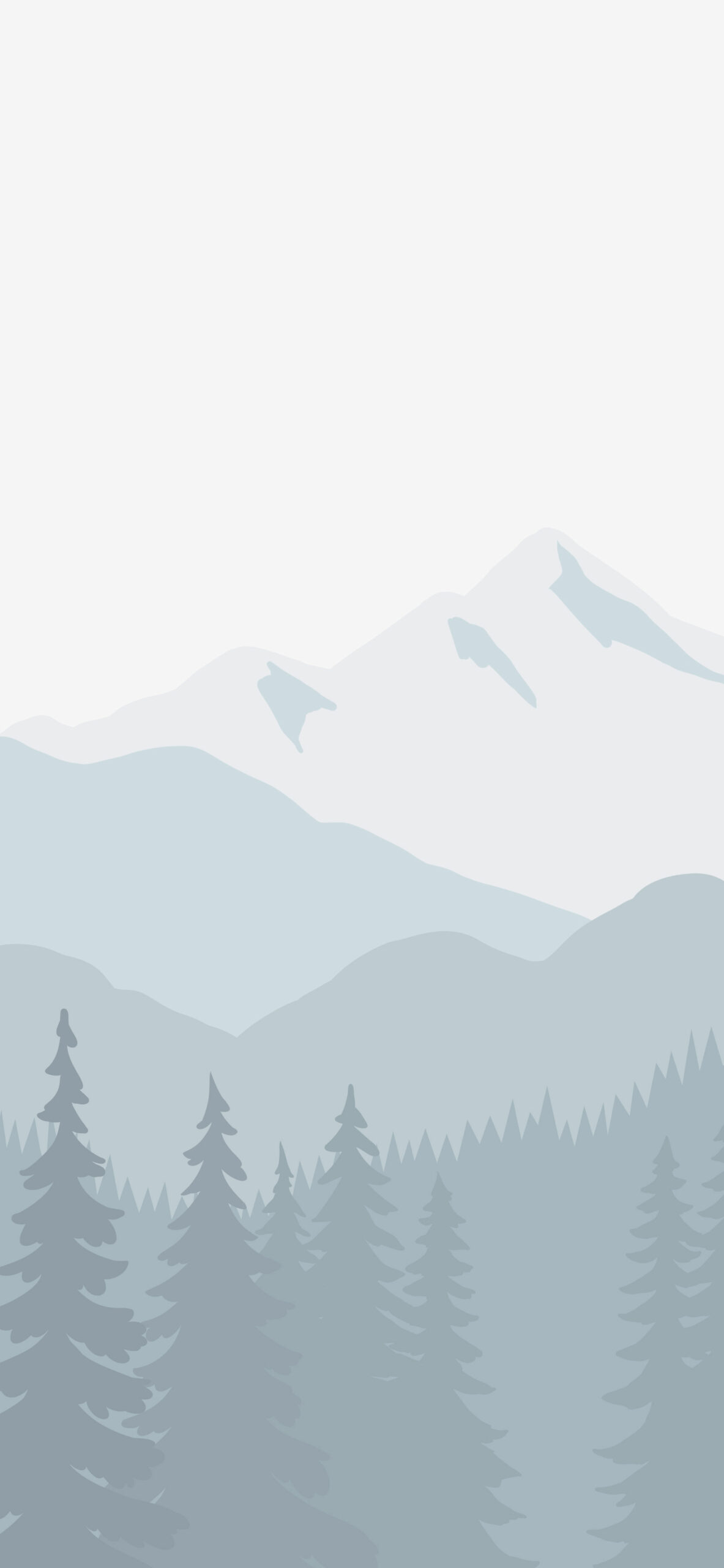 Winter Forest & Mountains Wallpaper Aesthetic Wallpaper