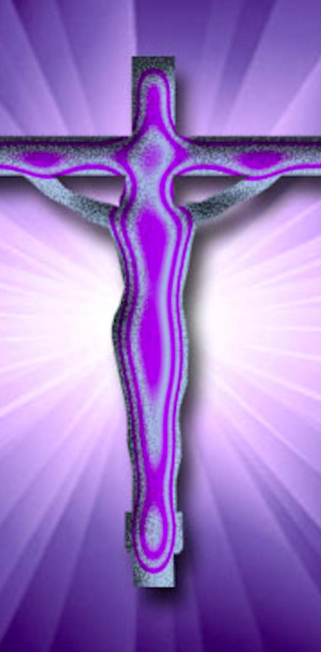 Purple Jesus Cross wallpaper
