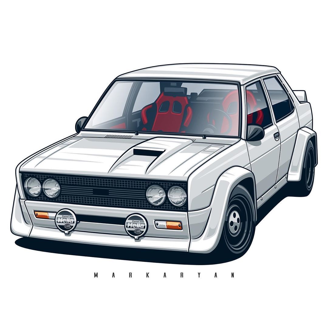 Oleg Markaryan on Instagram: “Fiat 131 Abarth Rally. Owner: Order illustration of your c. Автомобиль будущего, Автомобили, Антикварные автомобили