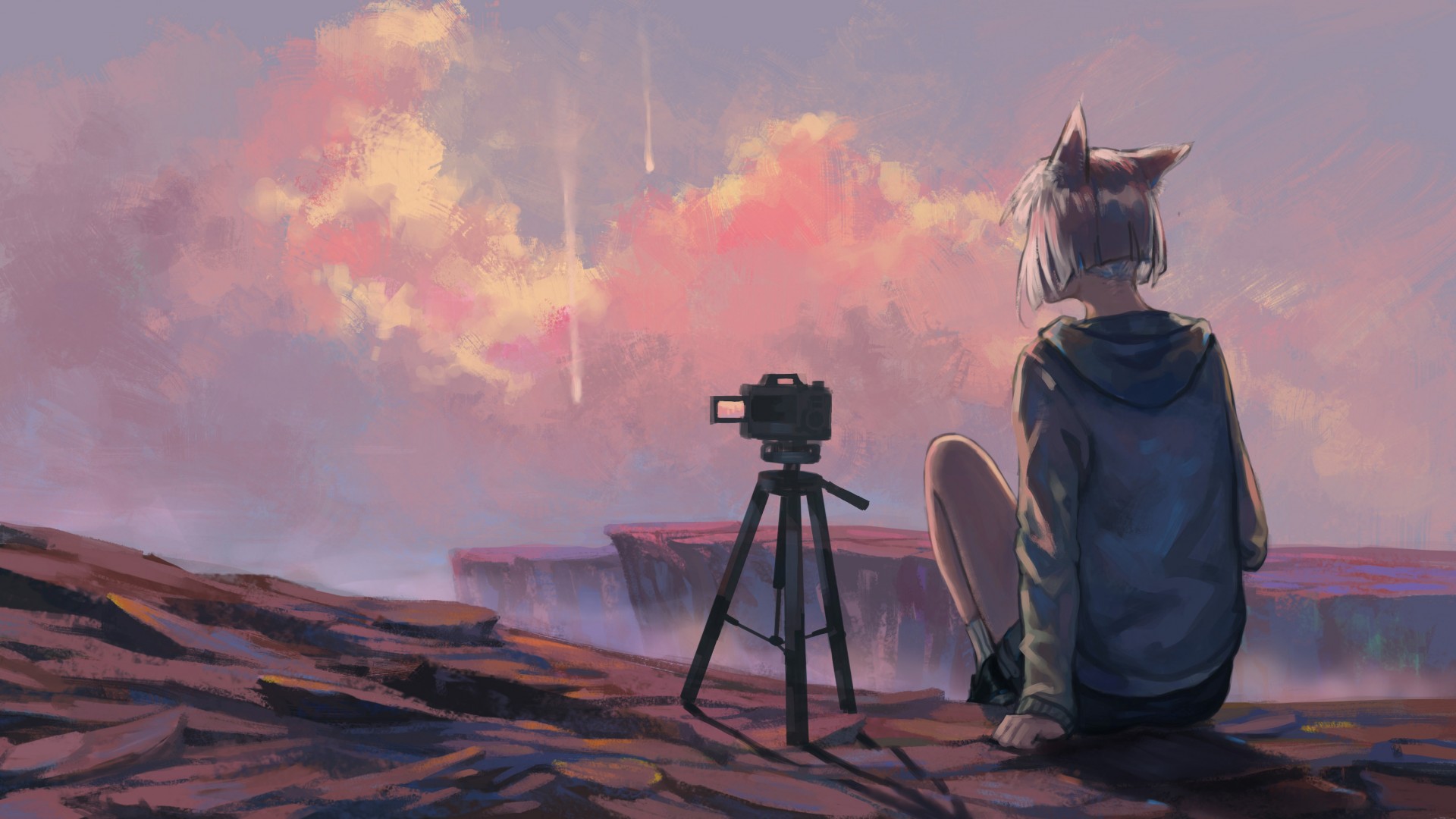 Wallpaper anime, girl, 4K, Art