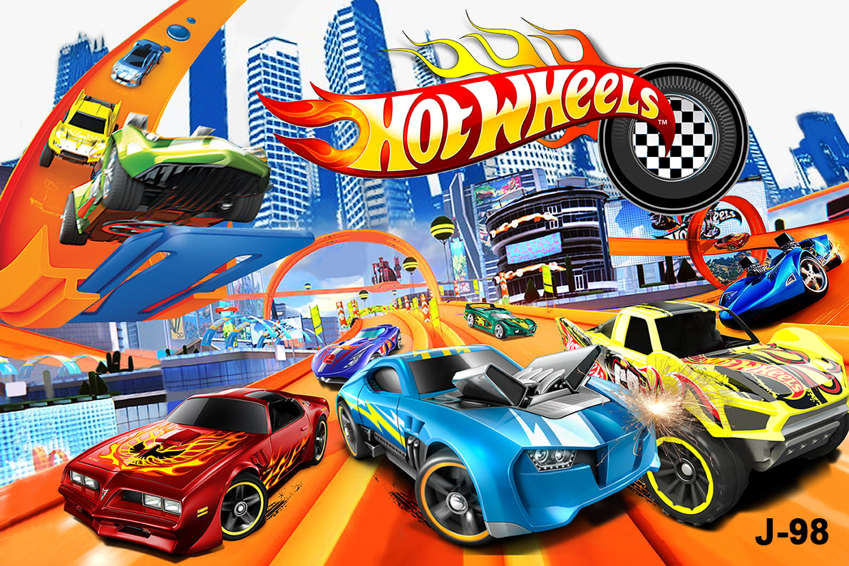 Photo Backdrop Hot Wheels Beautiful Colorful Toy Cars Party Personalized Diy Custom Photo Studio Props Background Vinyl