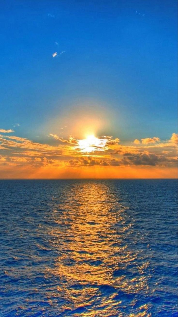 Nature Fantasy Sunrise Over Ocean At Dawn IPhone 6 Wallpaper Download. IPhone Wallpaper, IPad Wallpaper One Stop Do. Sunrise Wallpaper, Ocean Wallpaper, Sunset