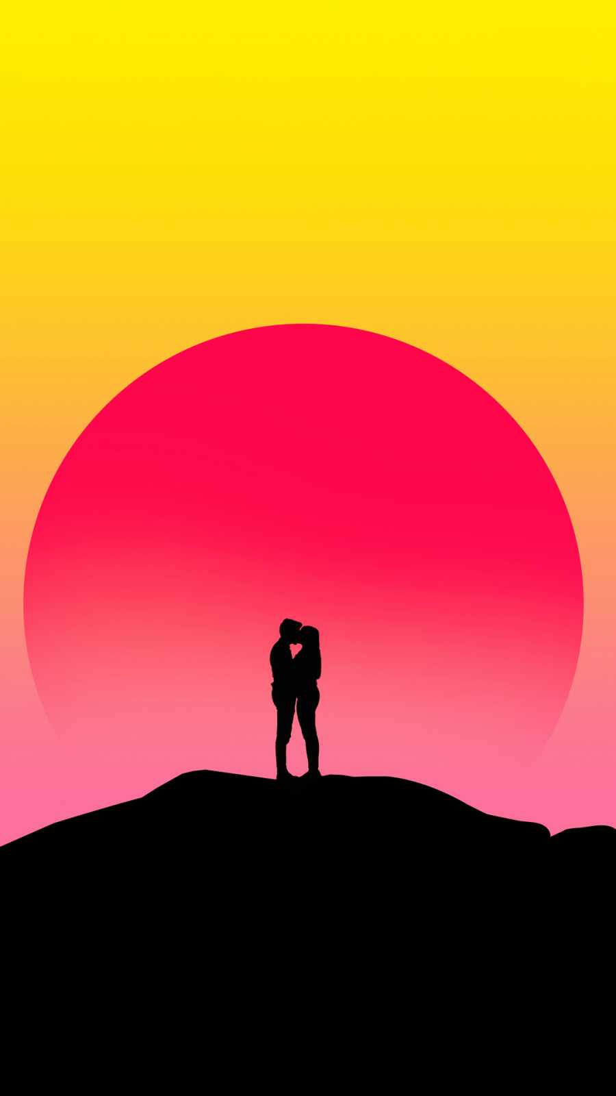 Couple Kissing Silhouette IPhone Wallpaper Wallpaper, iPhone Wallpaper
