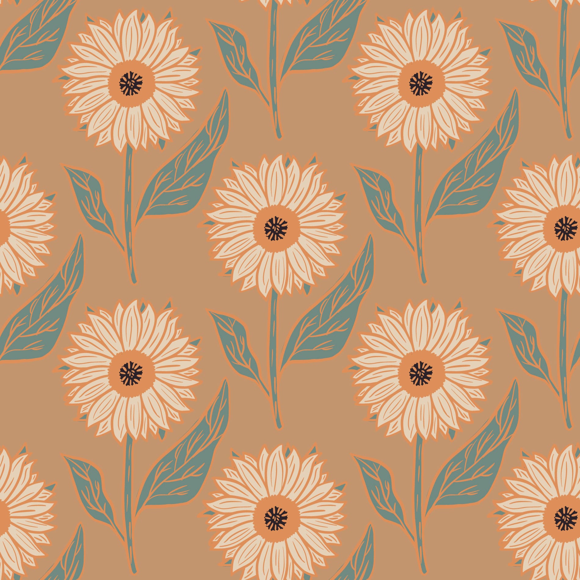 aesthetic wallpaper brown flowers