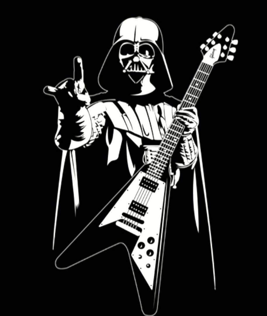 Dark Guitarist #gibson flying V. Star wars wallpaper, Star wars humor, Star wars
