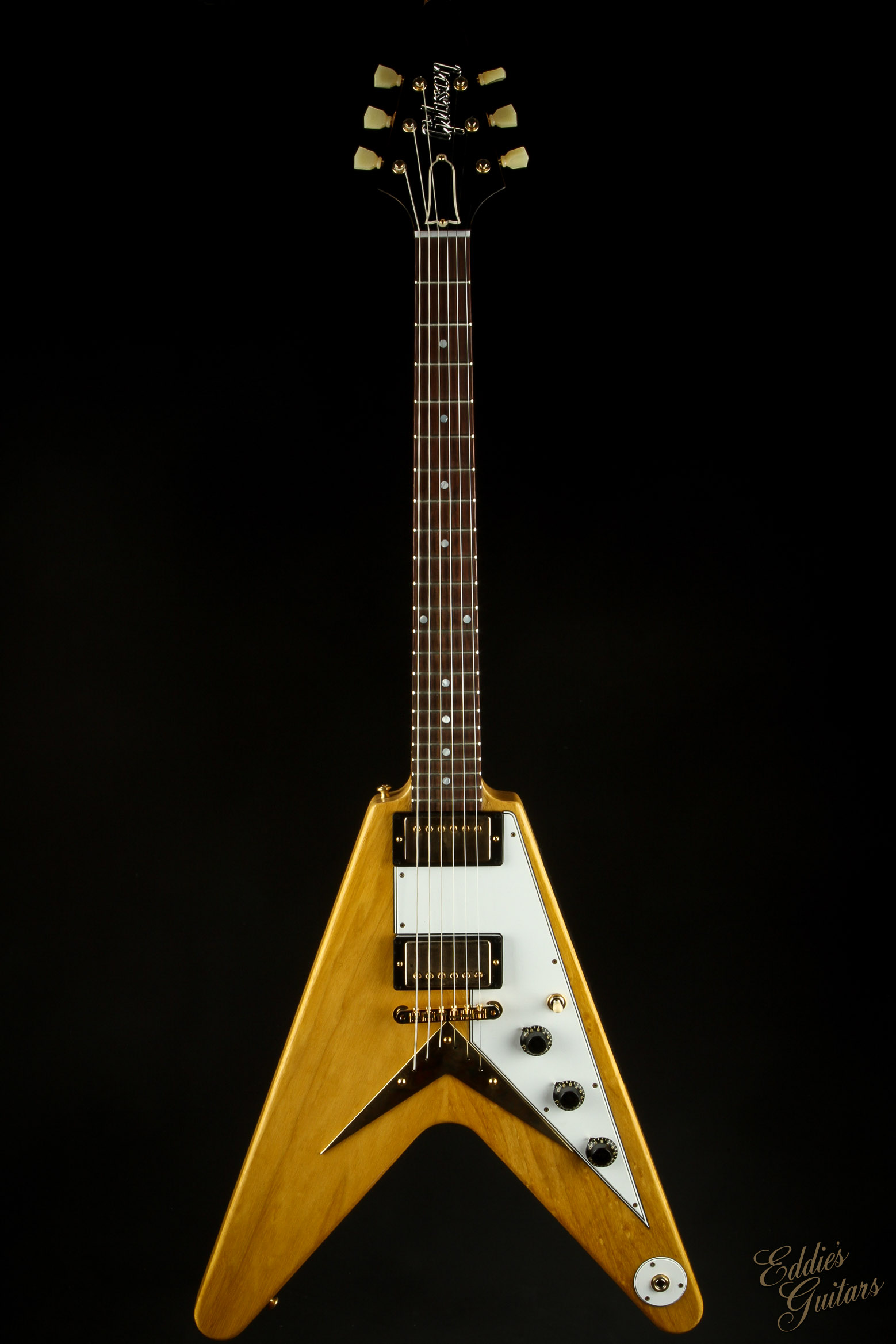 Gibson Custom Shop 1958 Korina Flying V White Pickguard Natural 7.13 's Guitars