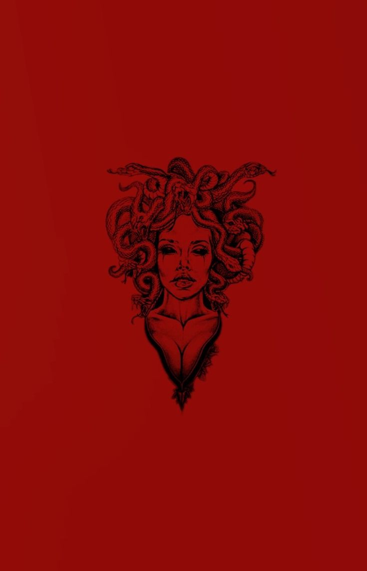 iPhone Wallpaper. Goth wallpaper, Medusa art, Dark red wallpaper