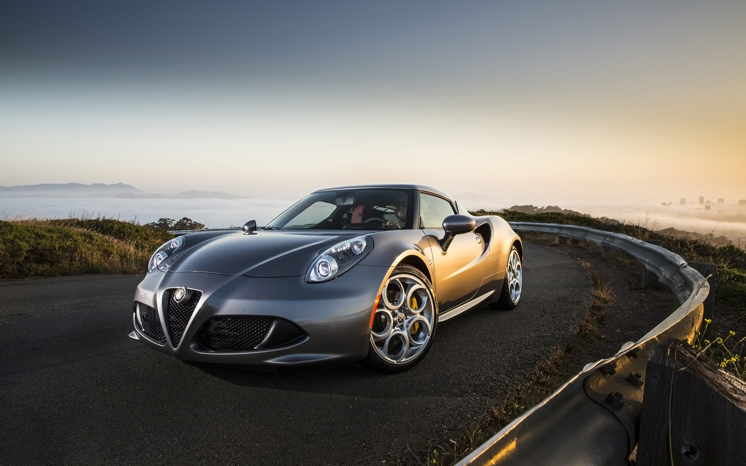Alfa Romeo 4C Silver Wallpaper Car Wallpaper
