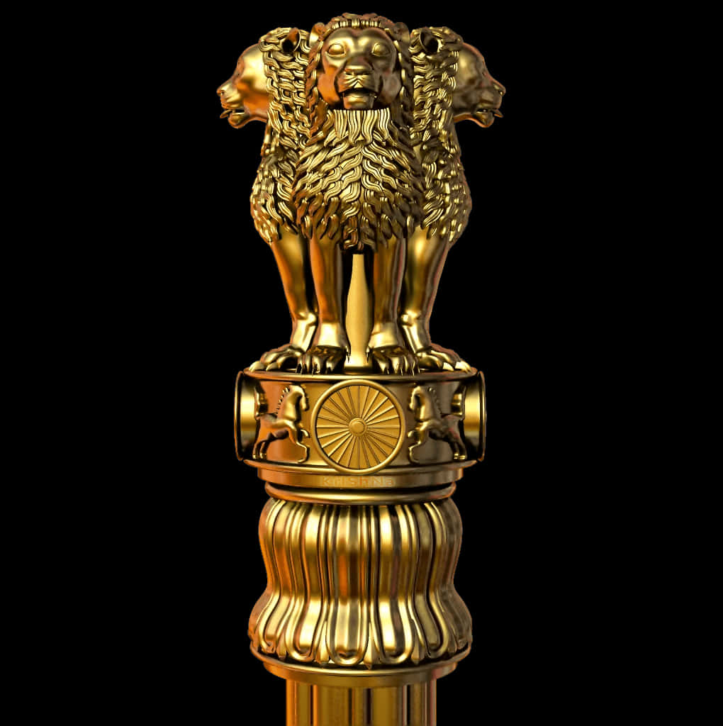 Download Ashoka Pillar Golden Ancient Column Wallpaper