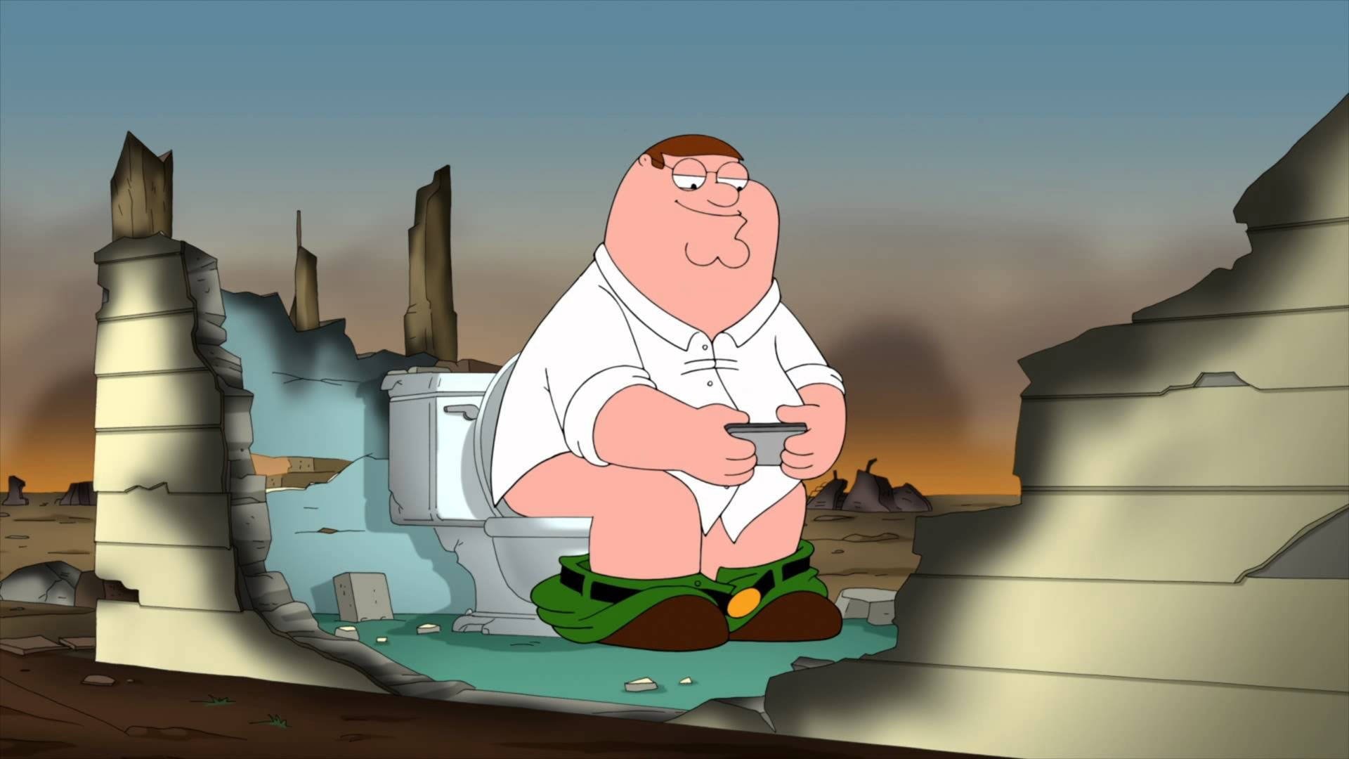 Download Family Guy Peter On Toilet Bowl Wallpaper