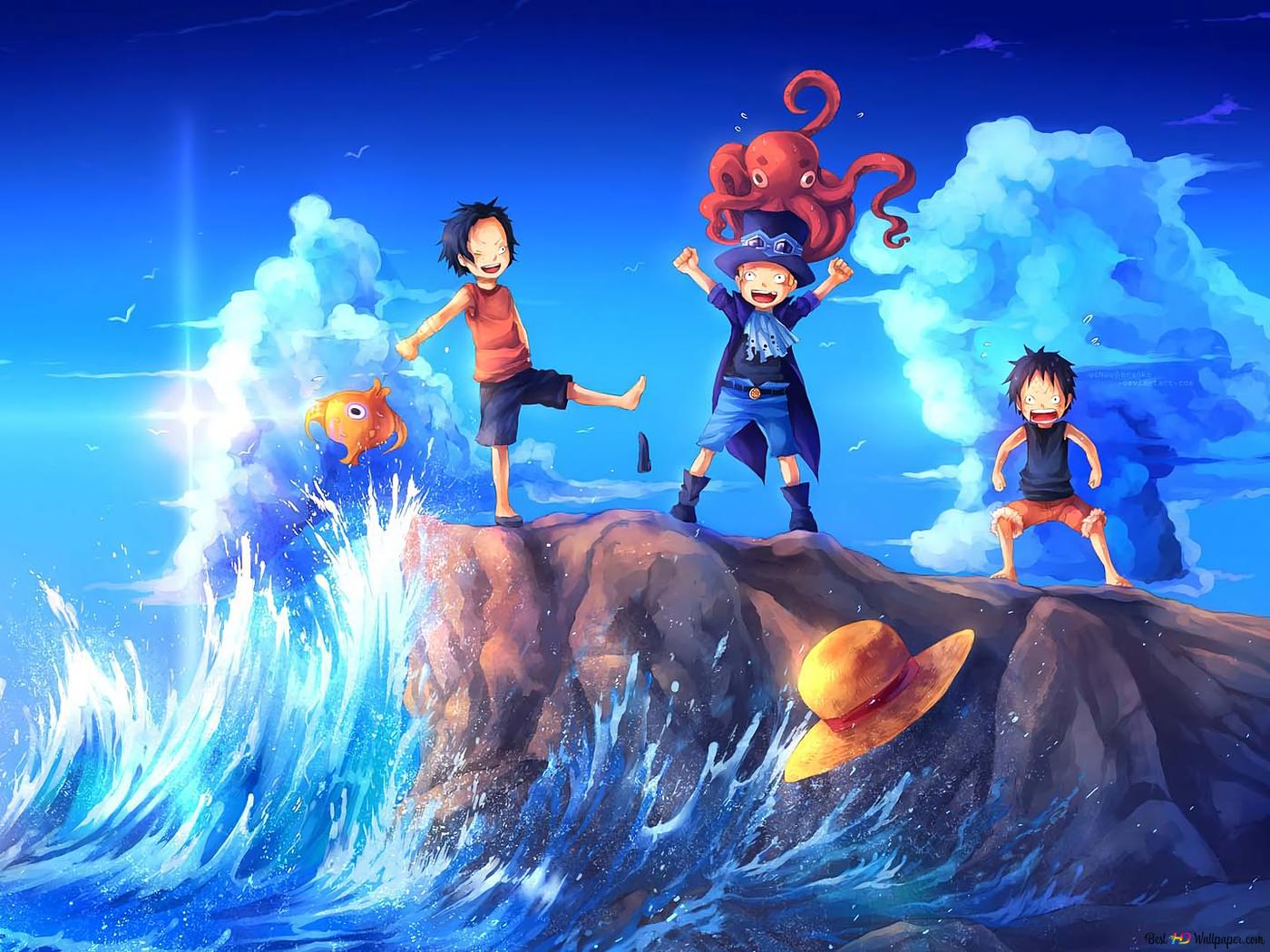 One Piece, Sabo and Luffy HD wallpaper download