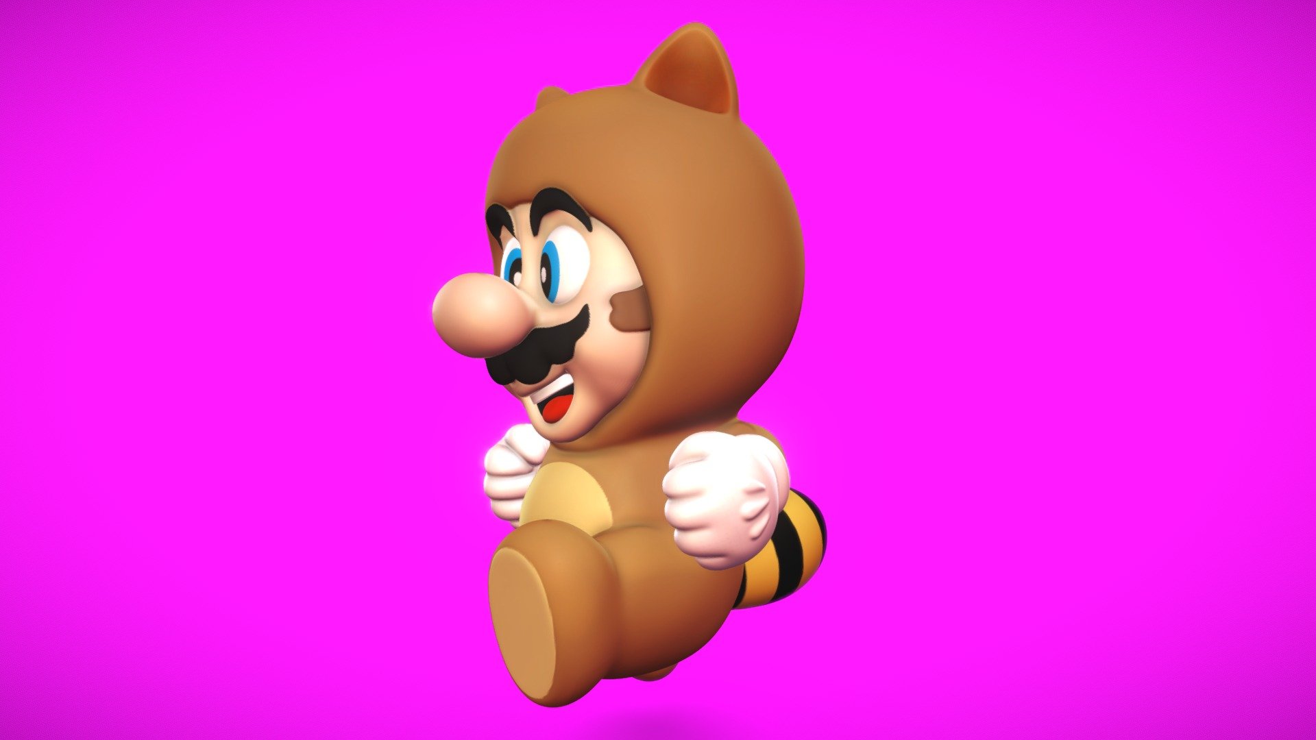 Mario Raccoon / Tanooki Mario Royalty Free 3D model by rendermodel [0dace2e]