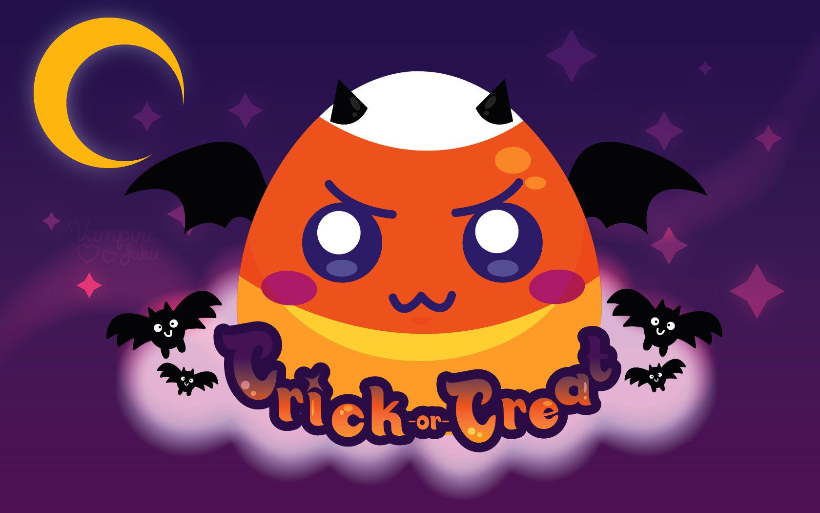 Evil Candy Corn Wallpaper by VampireJaku. Halloween facebook cover, Halloween wallpaper, Halloween art