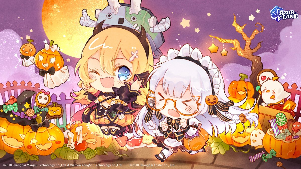 Azur Lane Official Halloween! Commander, HQ has prepared a special video. We hope you like it! Additionally, there are 2 versions of Live Wallpaper ready for you. HD version