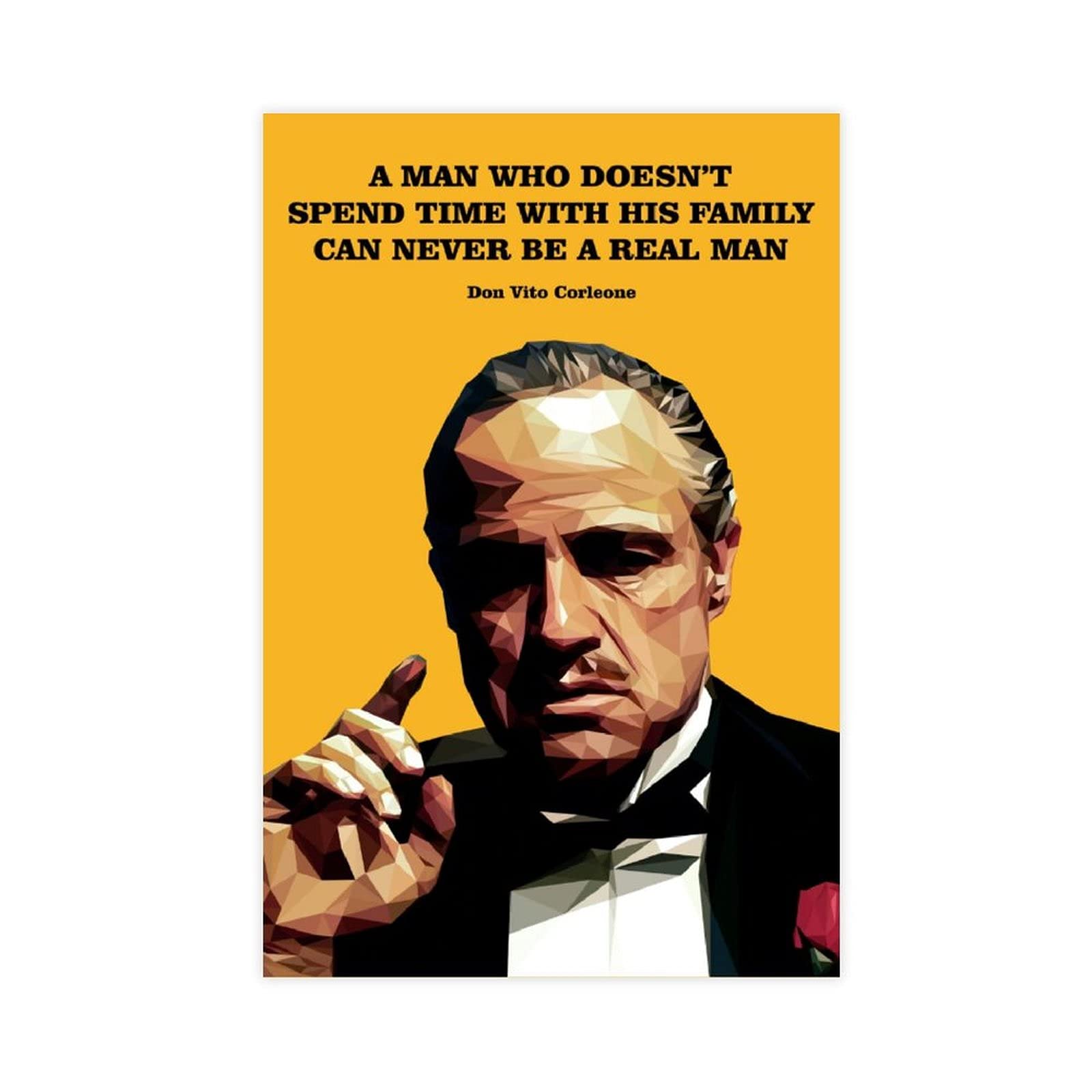 The Godfather Poster Don VIto Corleone Vintage Classic Movie Poster 3 Canvas Poster Bedroom Decor Sports