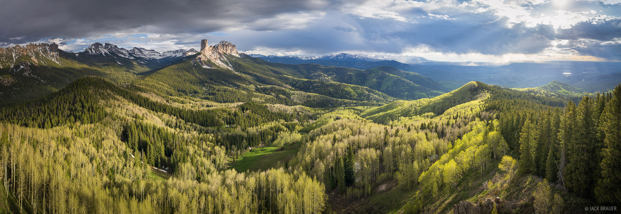 Cimarron Spring Panorama. San Juan Mountains, Colorado. Mountain Photography