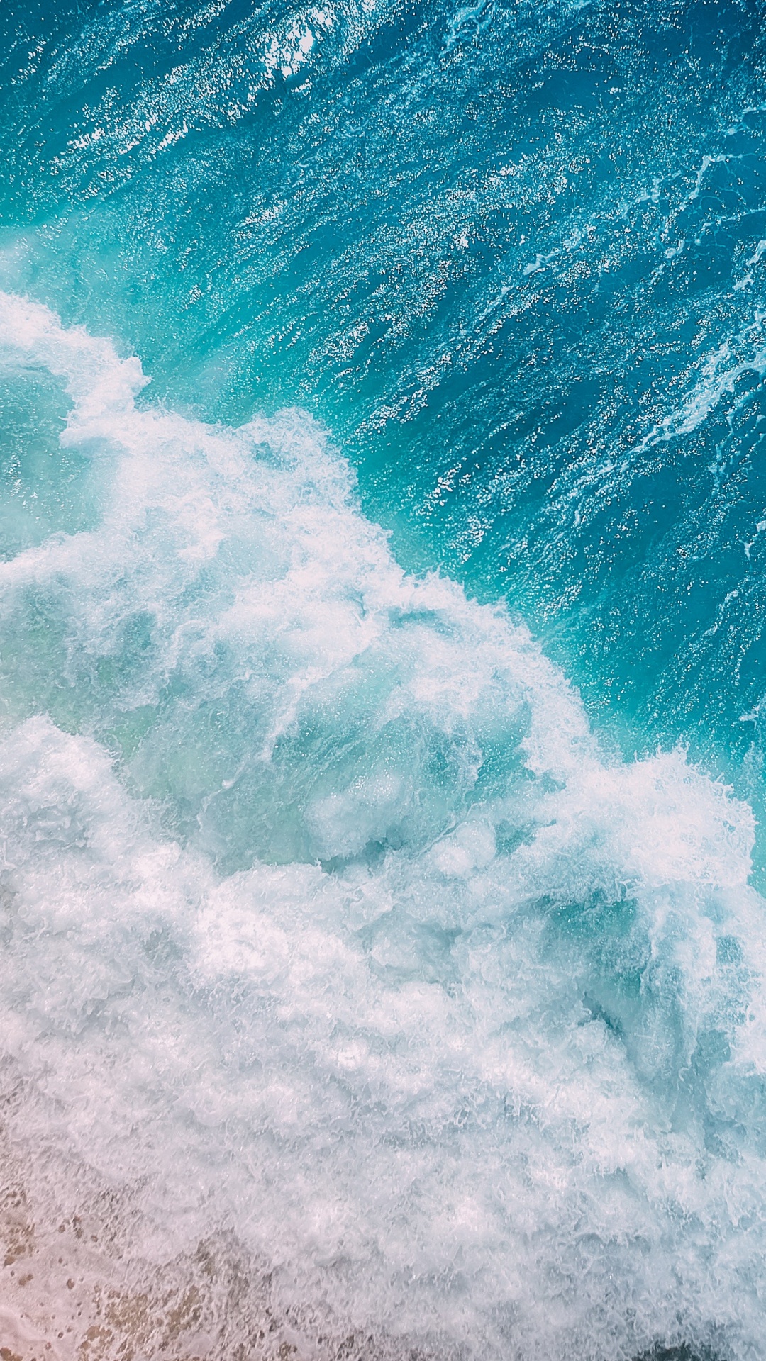 Ocean Waves Wallpaper 4K, Aerial view, Ocean, Nature