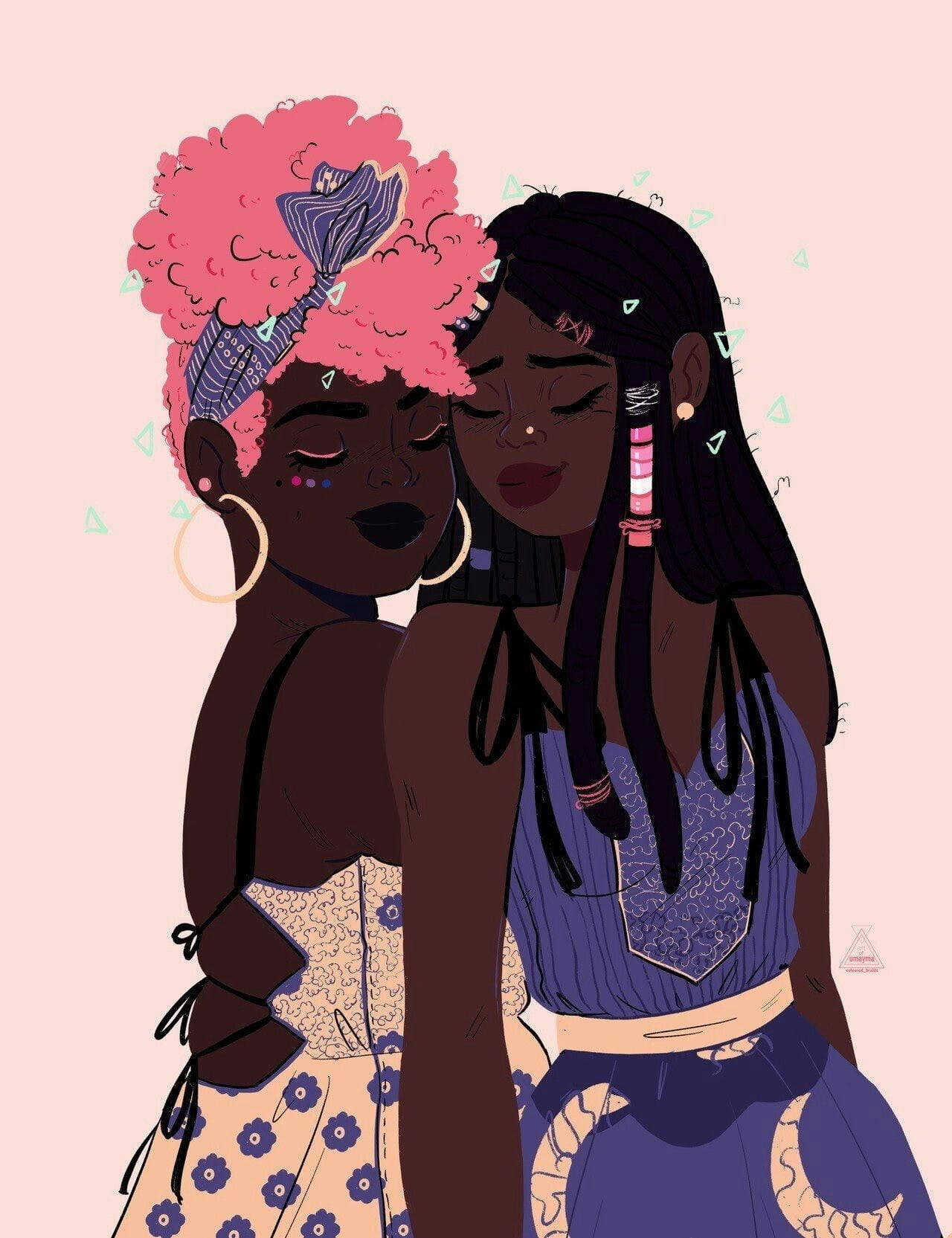 Download Lesbian Couple Lgbt Phone Wallpaper