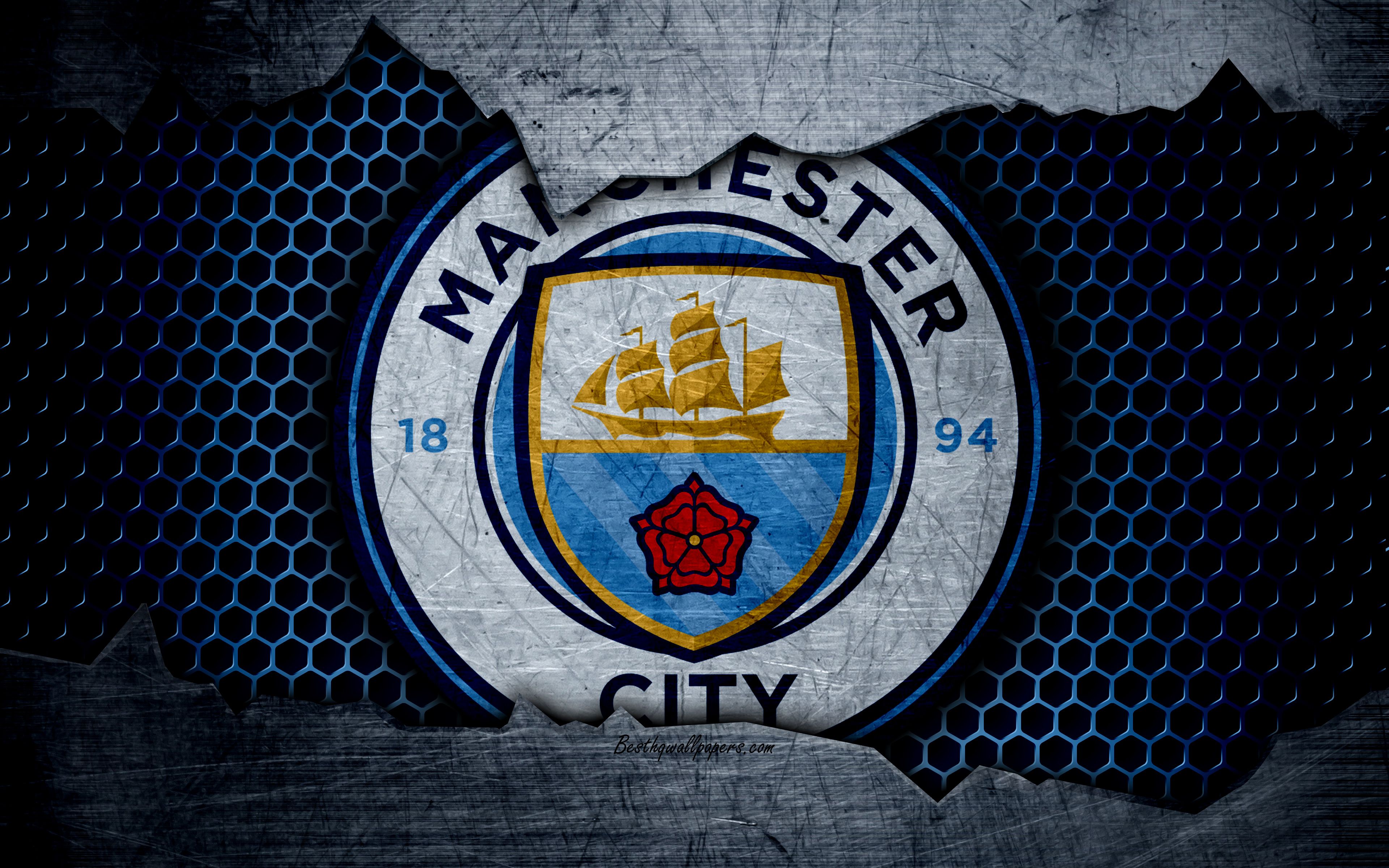 Download Football Club Of Manchester City Logo Wallpaper