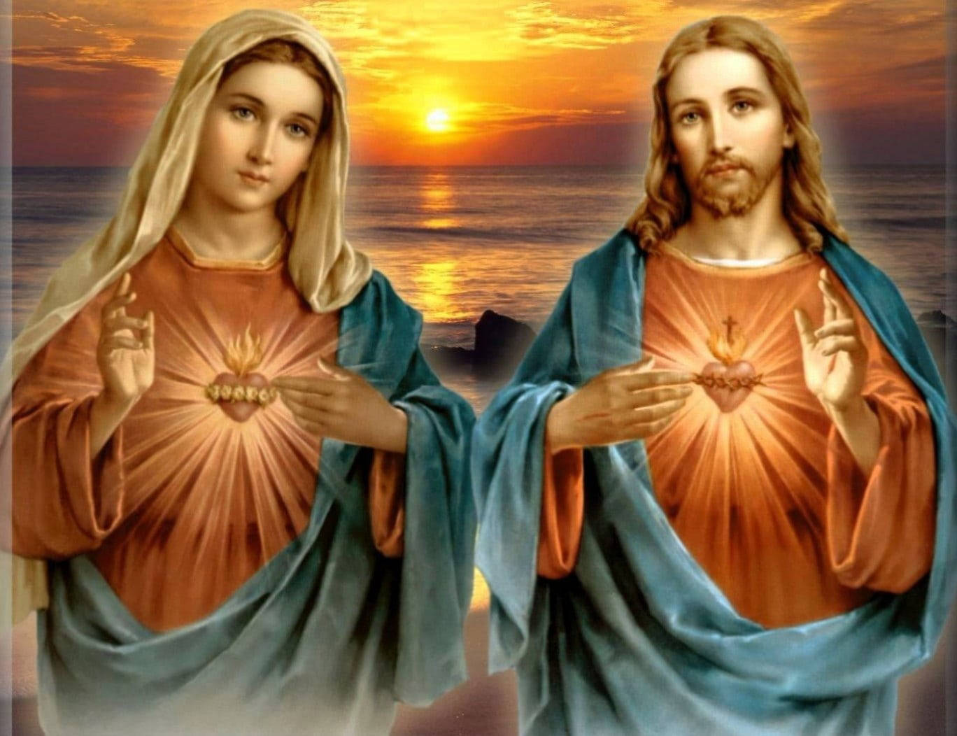 Download Mary And Jesus Desktop Wallpaper