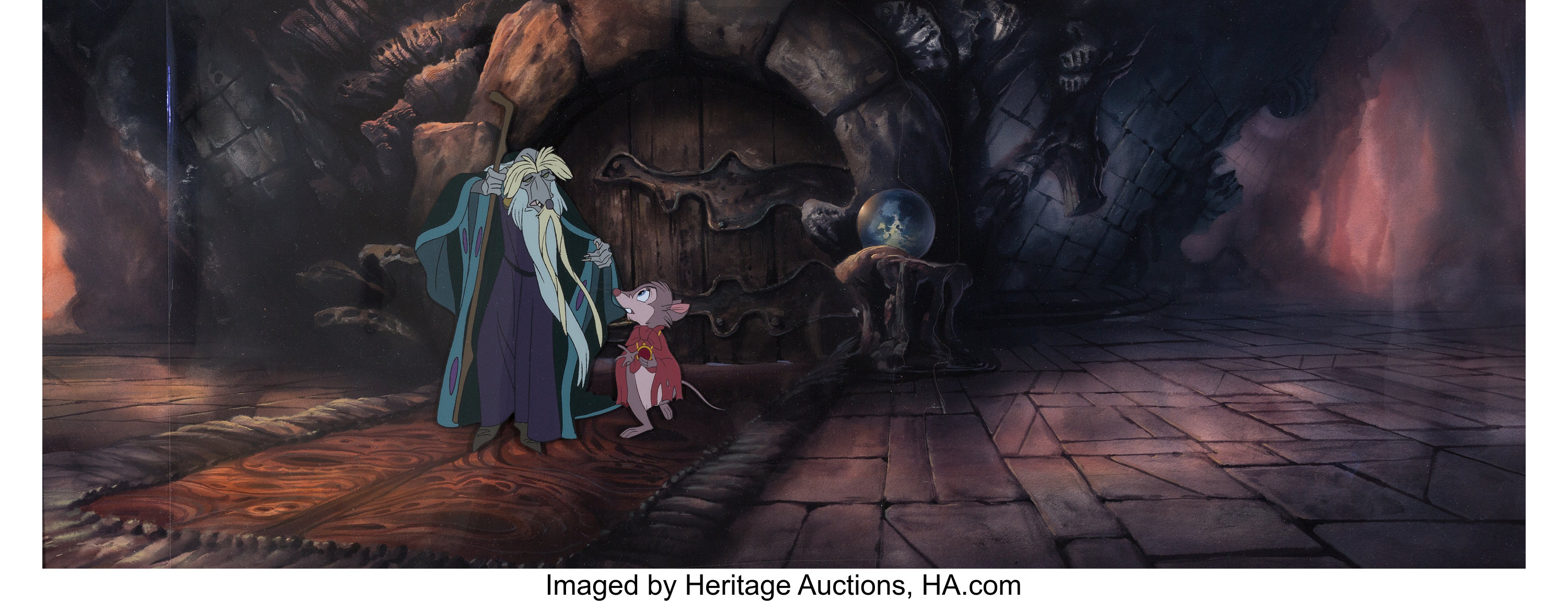 The Secret of NIMH Pan Production Backgrounds with Mrs. Brisby and