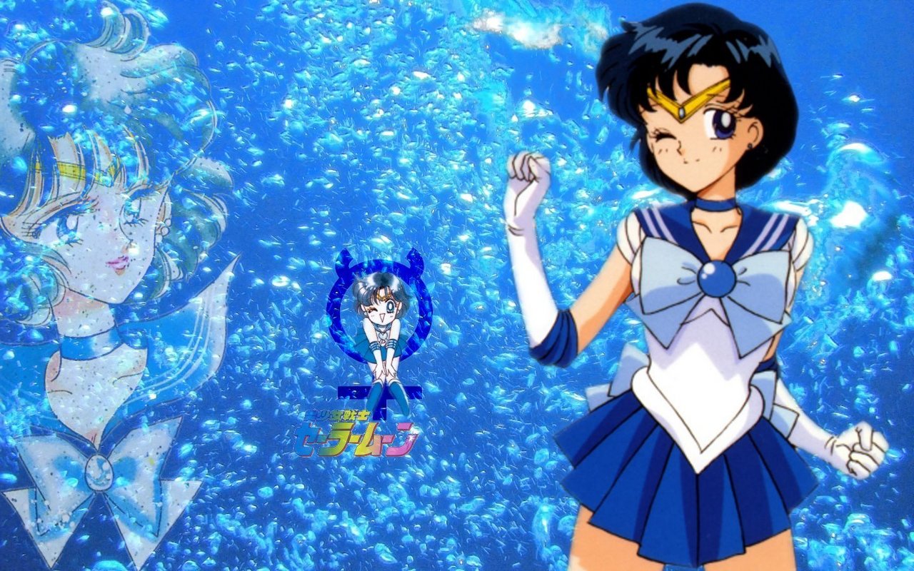 Sailor Mercury and Sailor Moon! Wallpaper