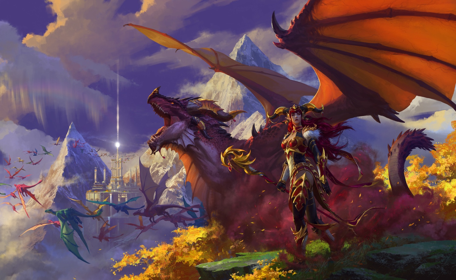 World of Warcraft Dragonflight Key Art