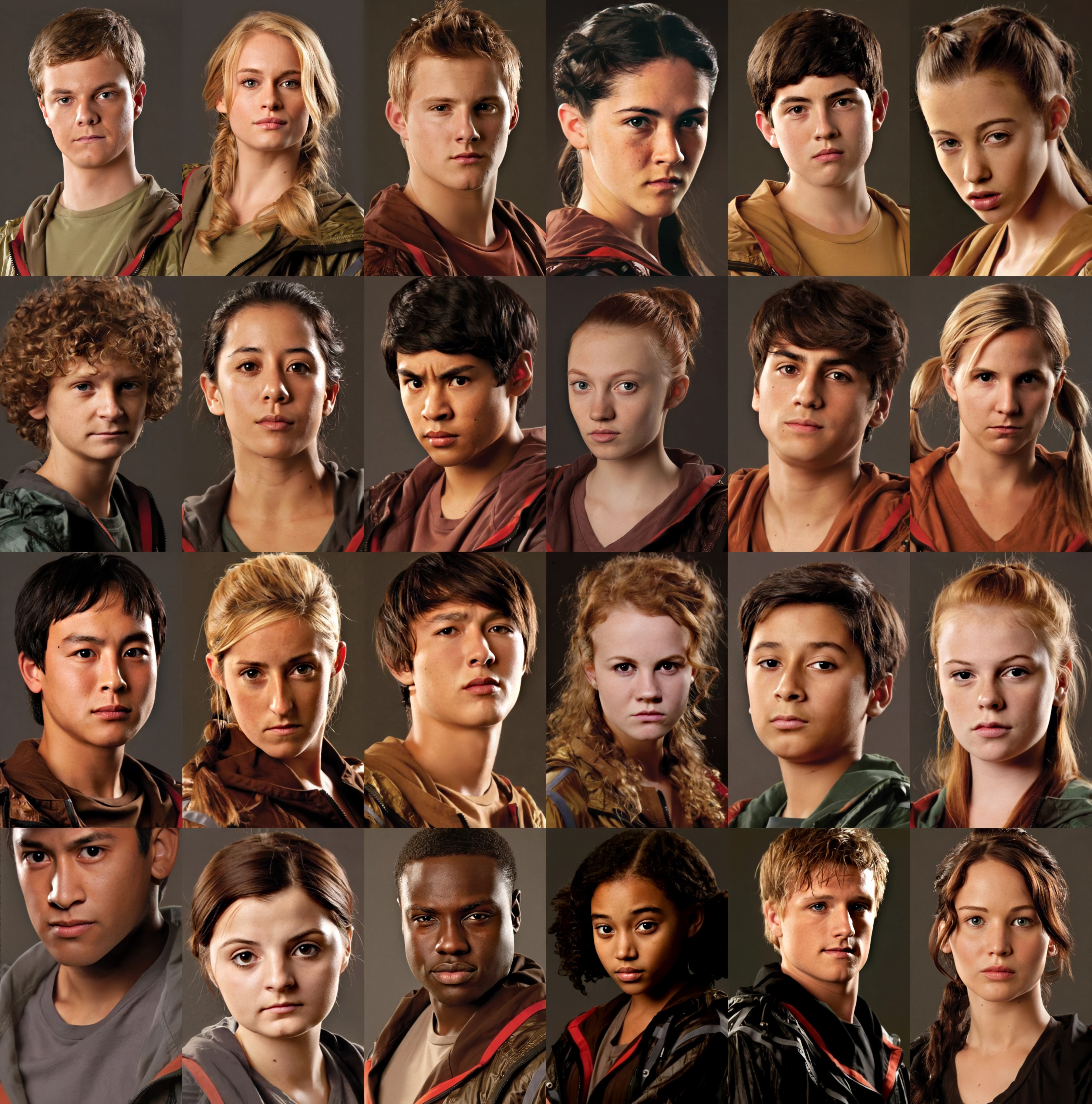 74th Hunger Games Tributes (HD Photo Made Using Remini)
