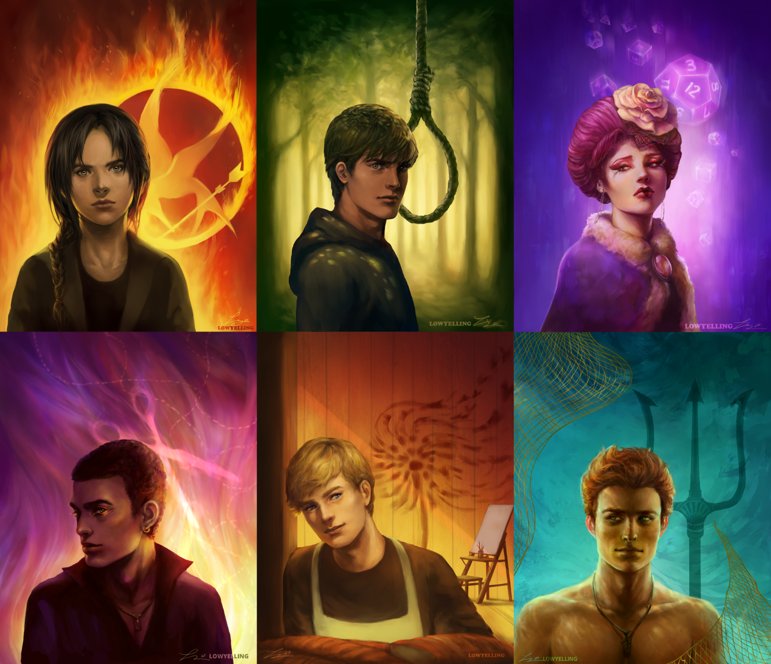 Hunger Games book!character portraits