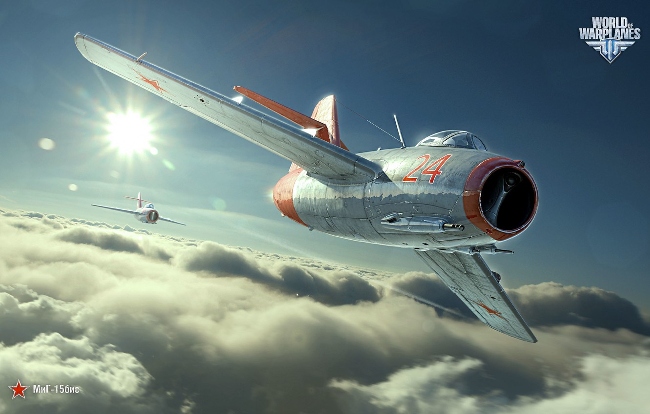 Wallpaper Fighter, Wargaming Net, World Of Warplanes, World Of Aircraft, WoWP, MiG 15bis Image For Desktop, Section игры