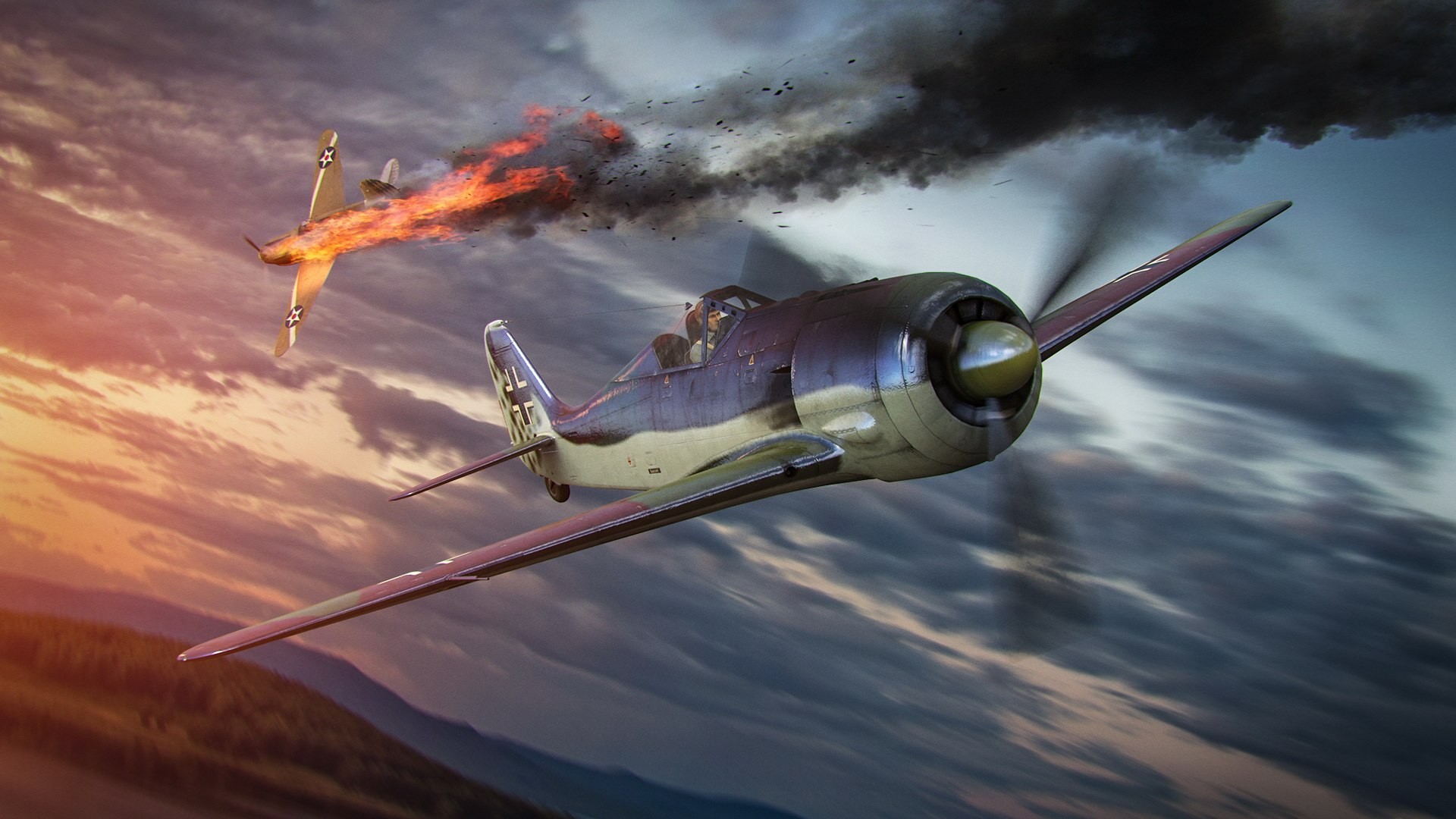Wallpaper, video games, vehicle, airplane, military aircraft, wargaming, air force, warplanes, Flight, World of Warplanes, aviation, wing, screenshot, computer wallpaper, atmosphere of earth, fighter aircraft, aerobatics, aircraft engine 1920x1080
