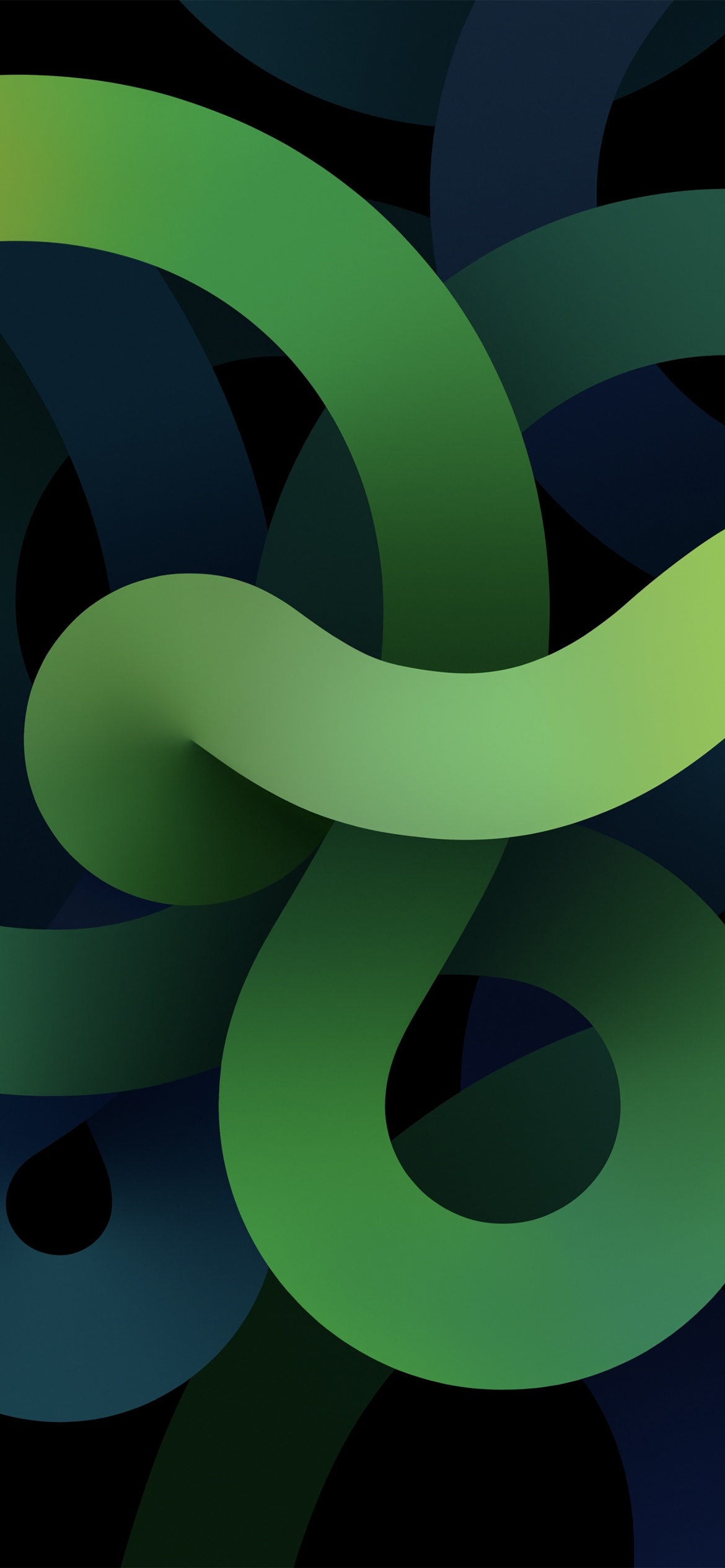 iPadOS 14 Wallpaper 4K, iPad Air 2020, Green, Abstract