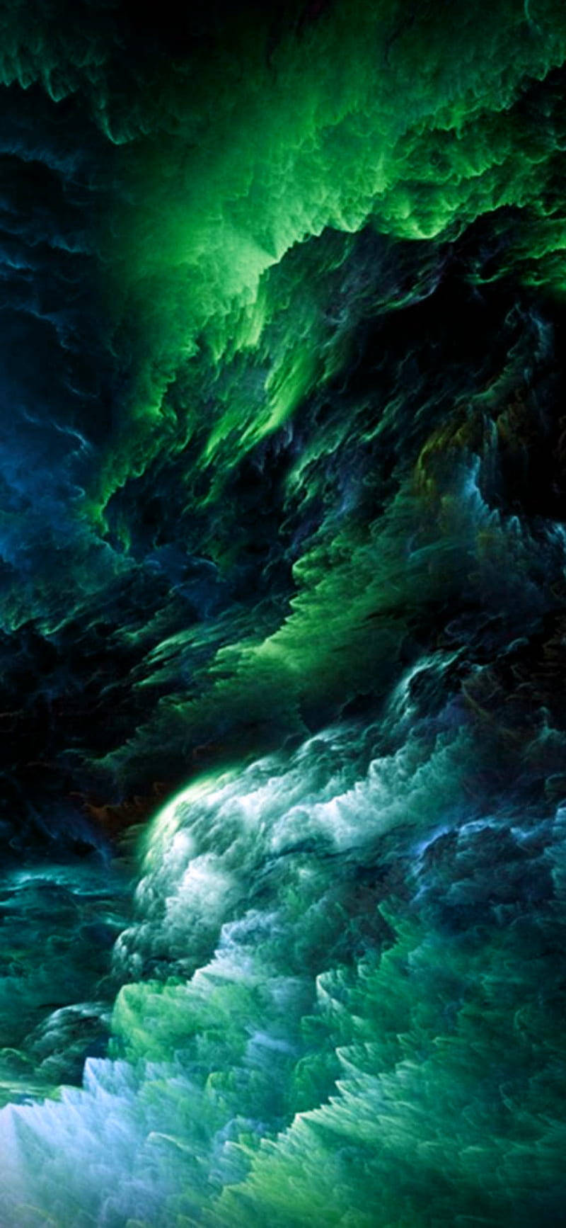 Download Rock And Crystal Formations Green iPhone Wallpaper