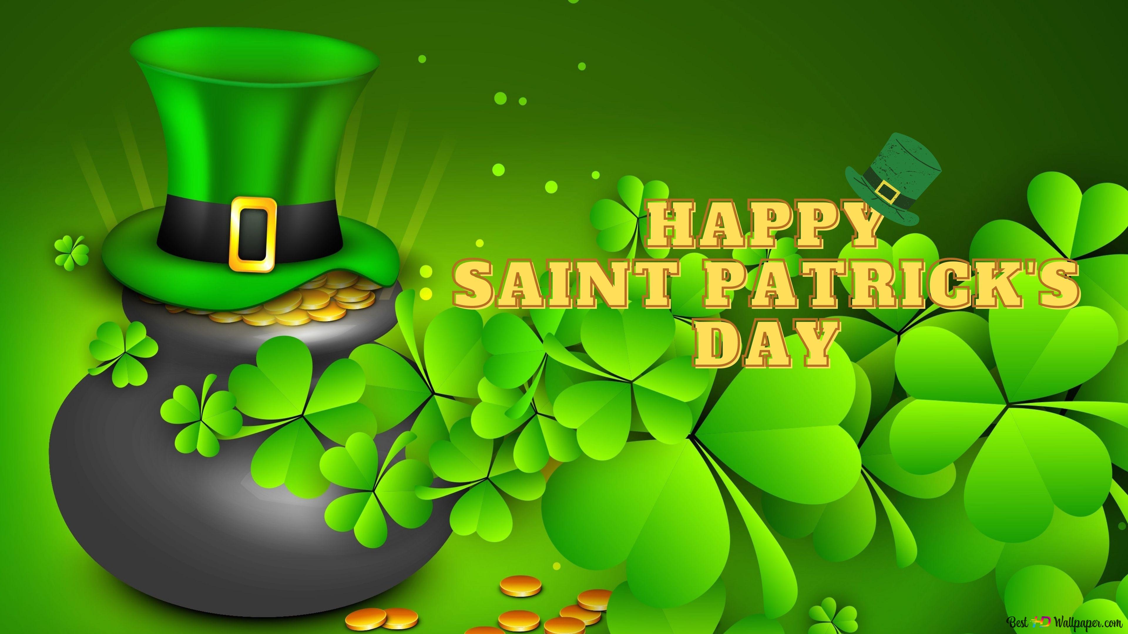 May Everyone Have a Good luck at Saint Patricks Day 4K wallpaper download