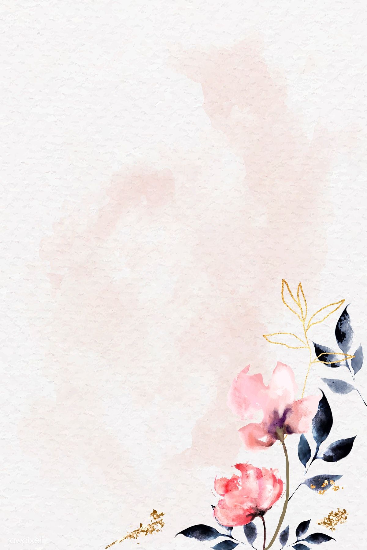 Shimmering watercolor floral frame vector. premium image / Adj #vec. Watercolor flower background, Floral watercolor, Flower background wallpaper