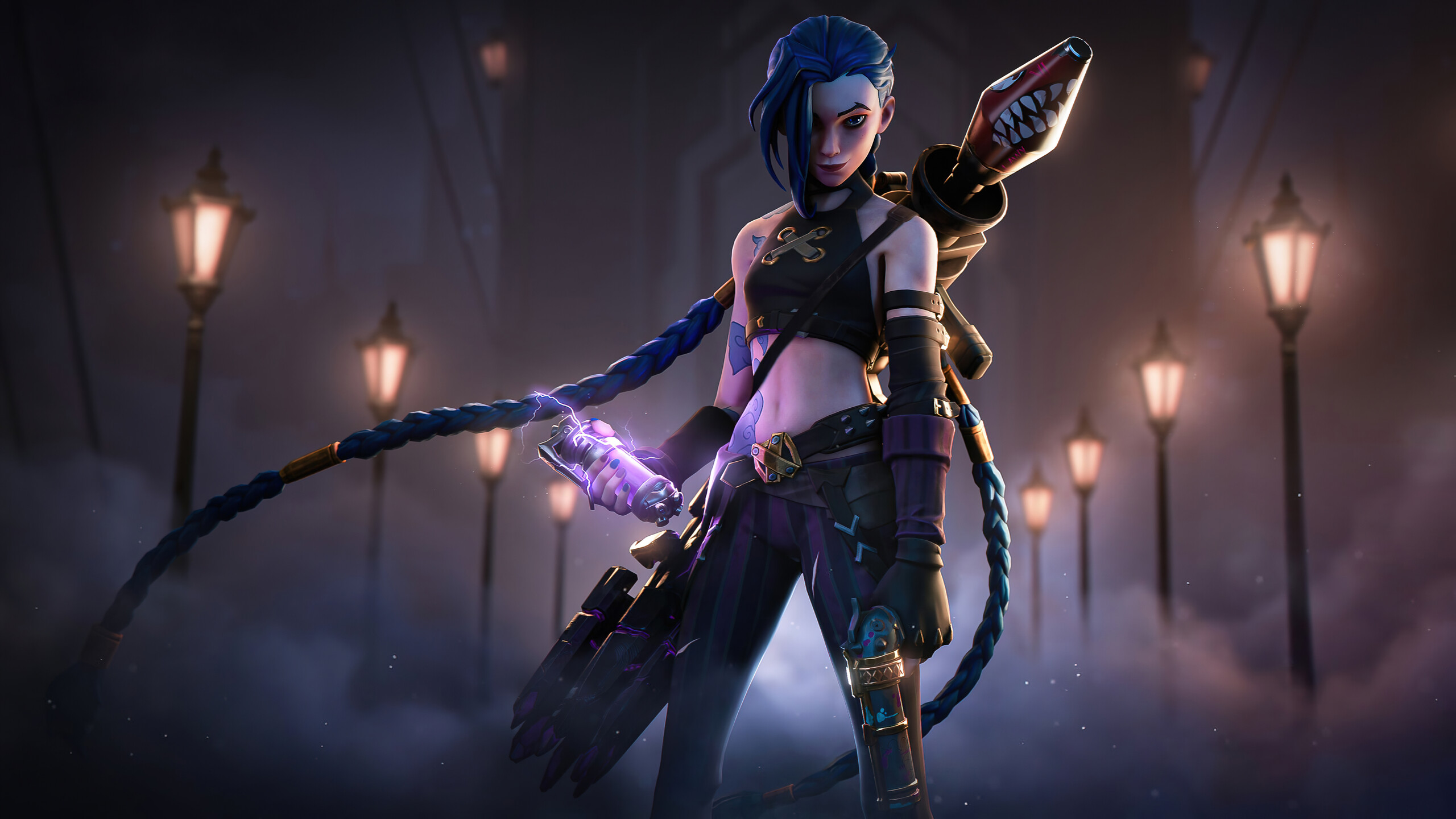 LOL Arcane Jinx PC DeskK Wallpaper & Artwork