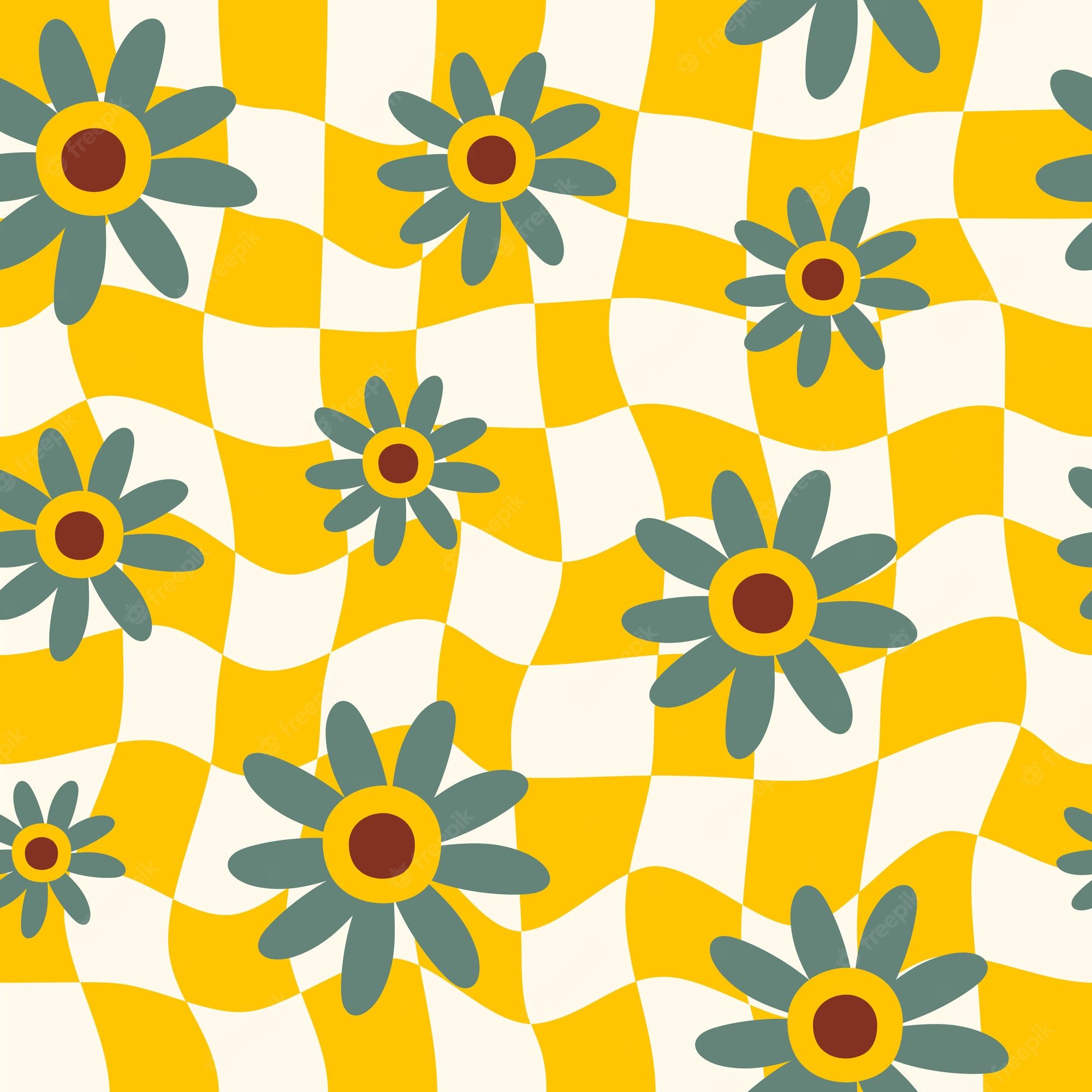 Checkered Flower Wallpapers - Wallpaper Cave