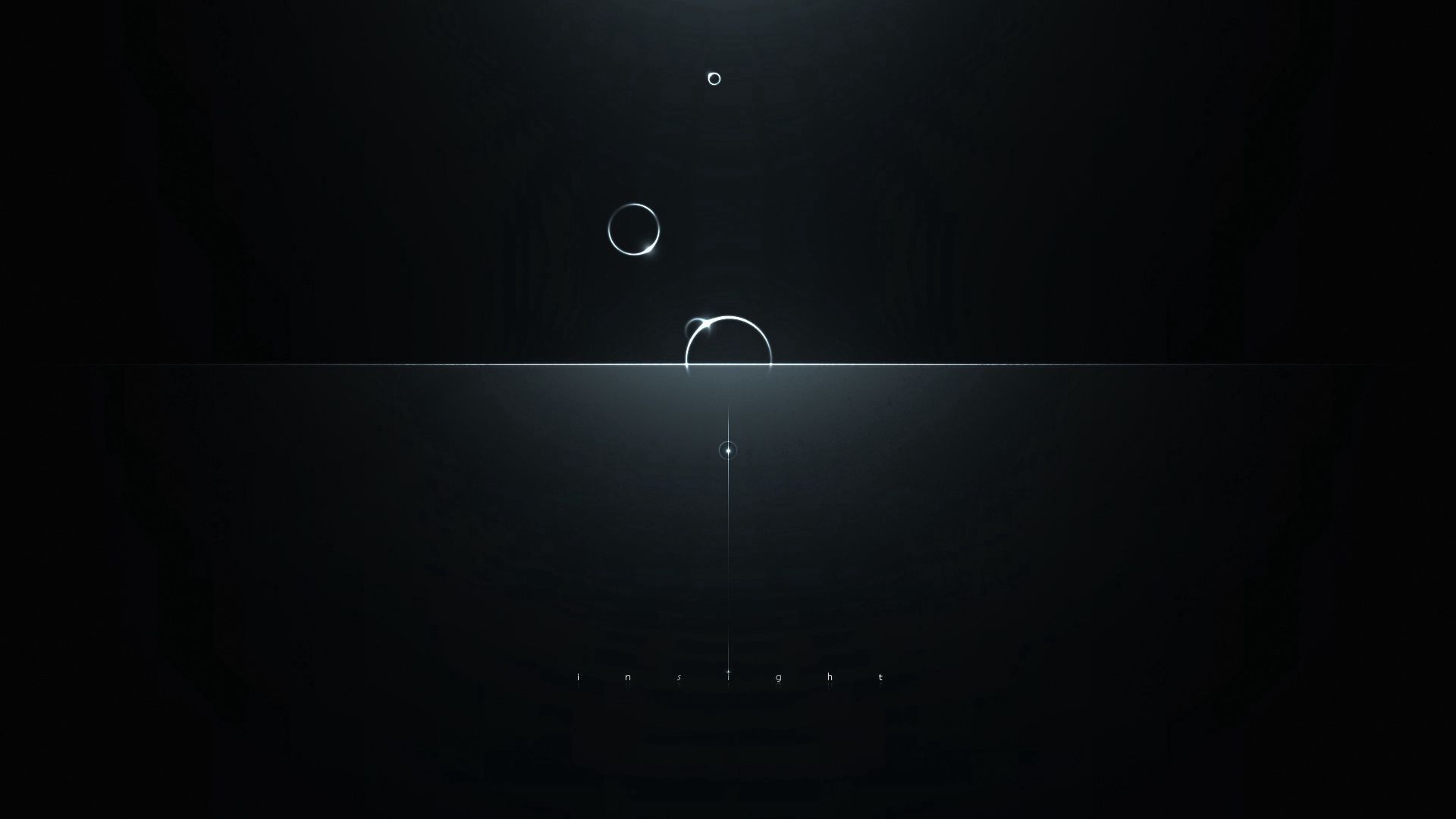 Download wallpaper 1920x1080 minimalism, circles, reflections, light, dark, intuition full hd, hdtv, fhd, 1080p HD background