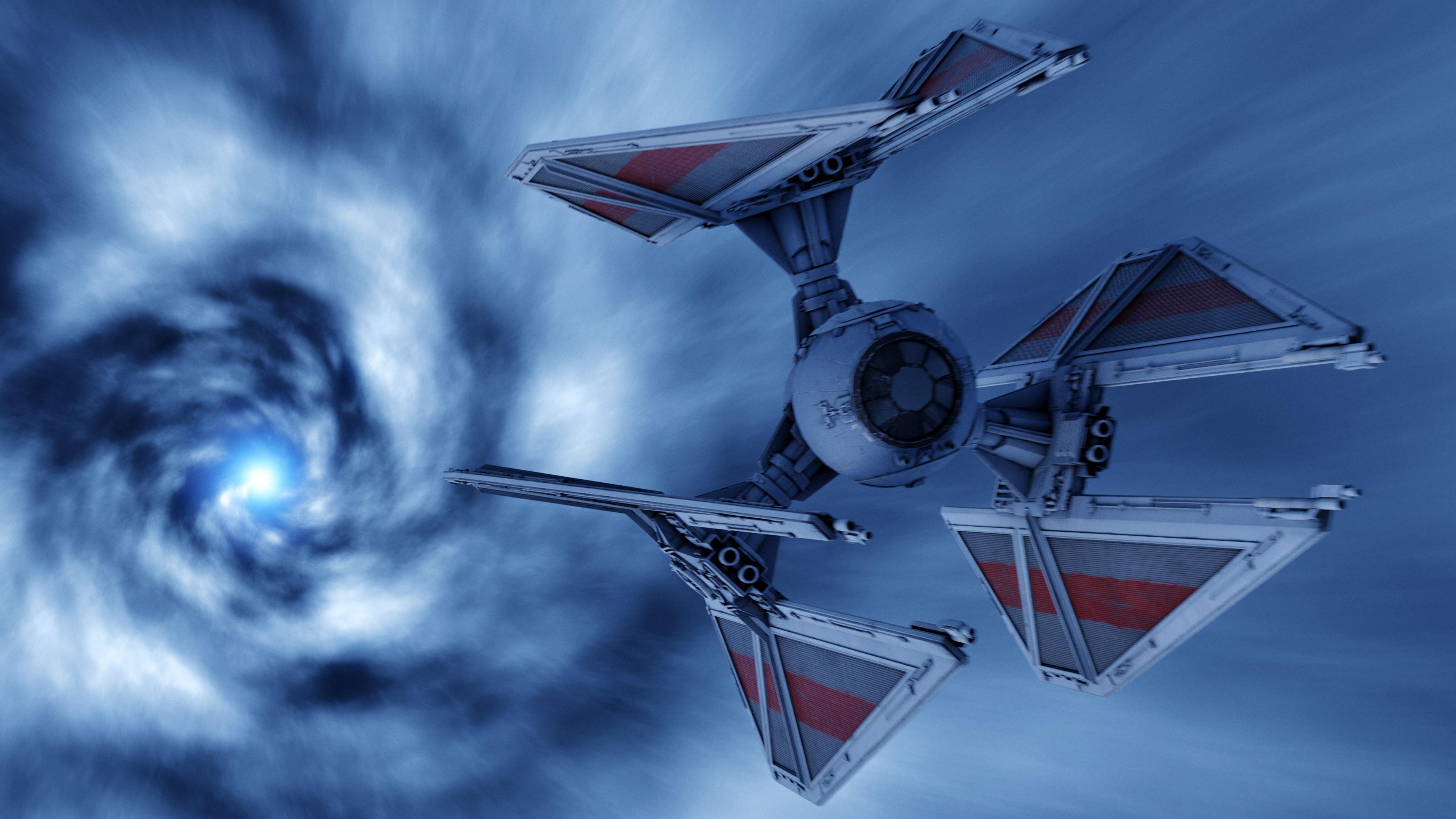 Have hyperdrive - will travel (new 4k rendered TIE Defender wallpaper)