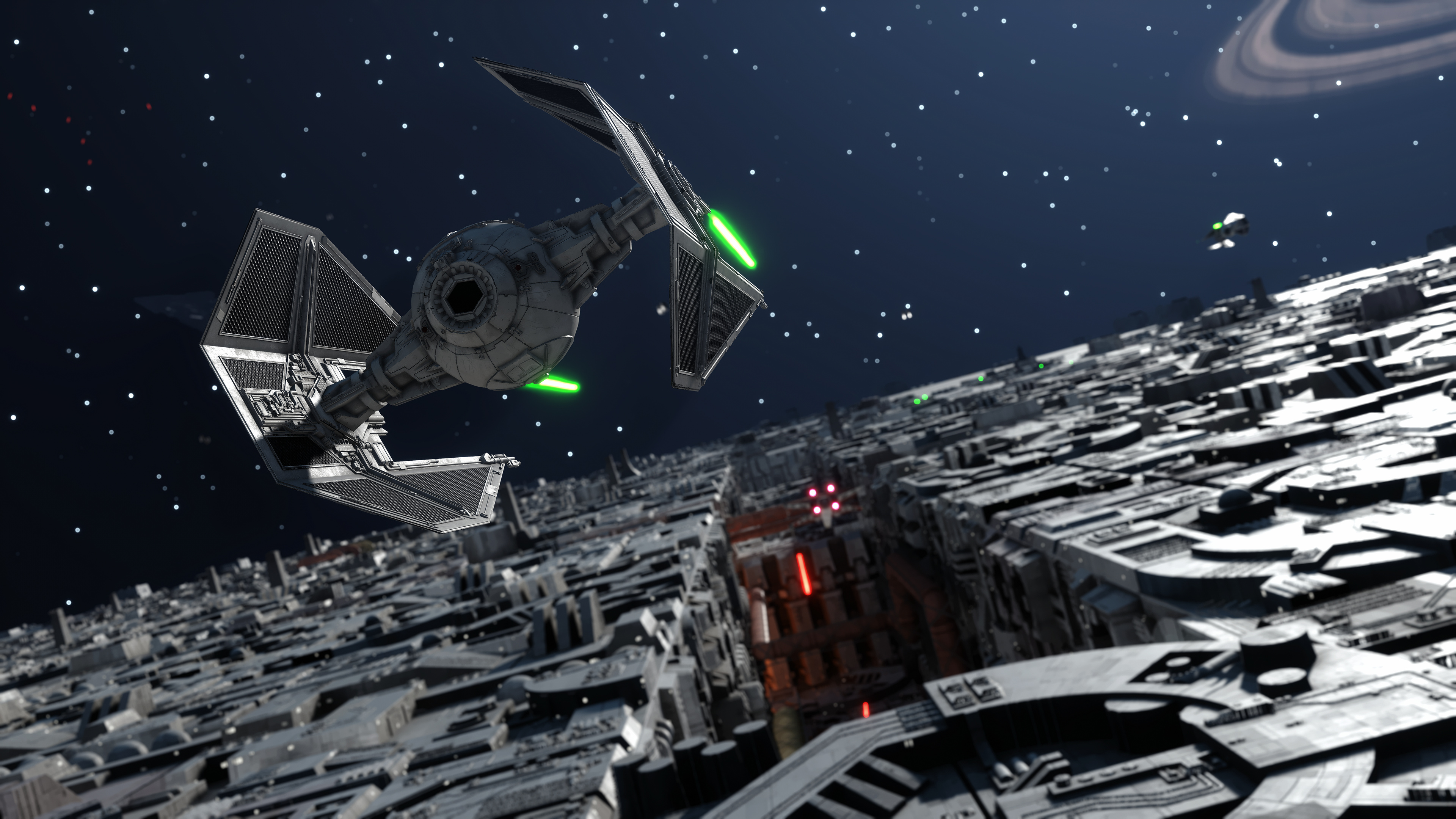 Star Wars, Death Star, TIE Interceptor, Star Wars: Battlefront, video games Gallery HD Wallpaper