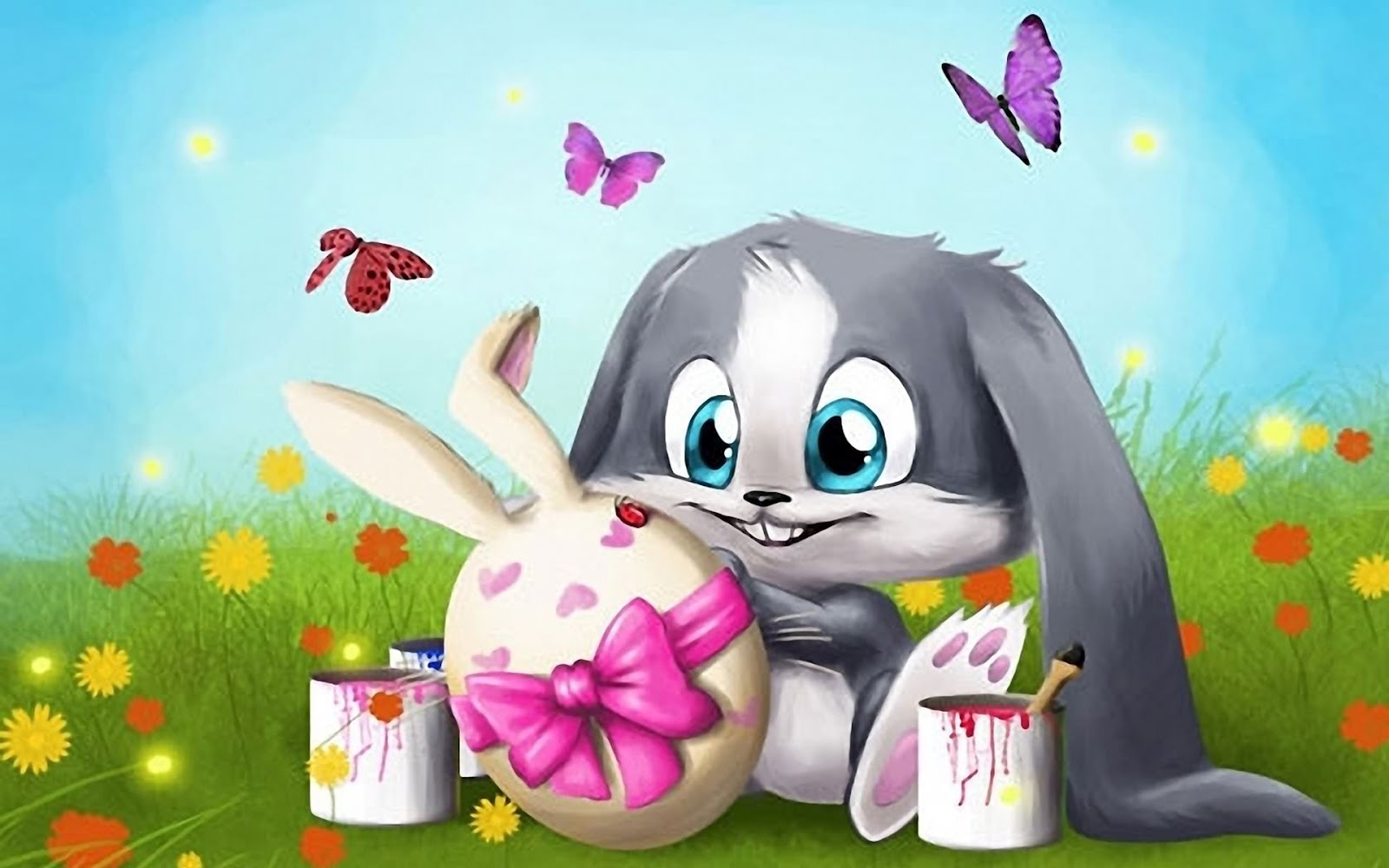 Free Easter Cartoon Wallpaper